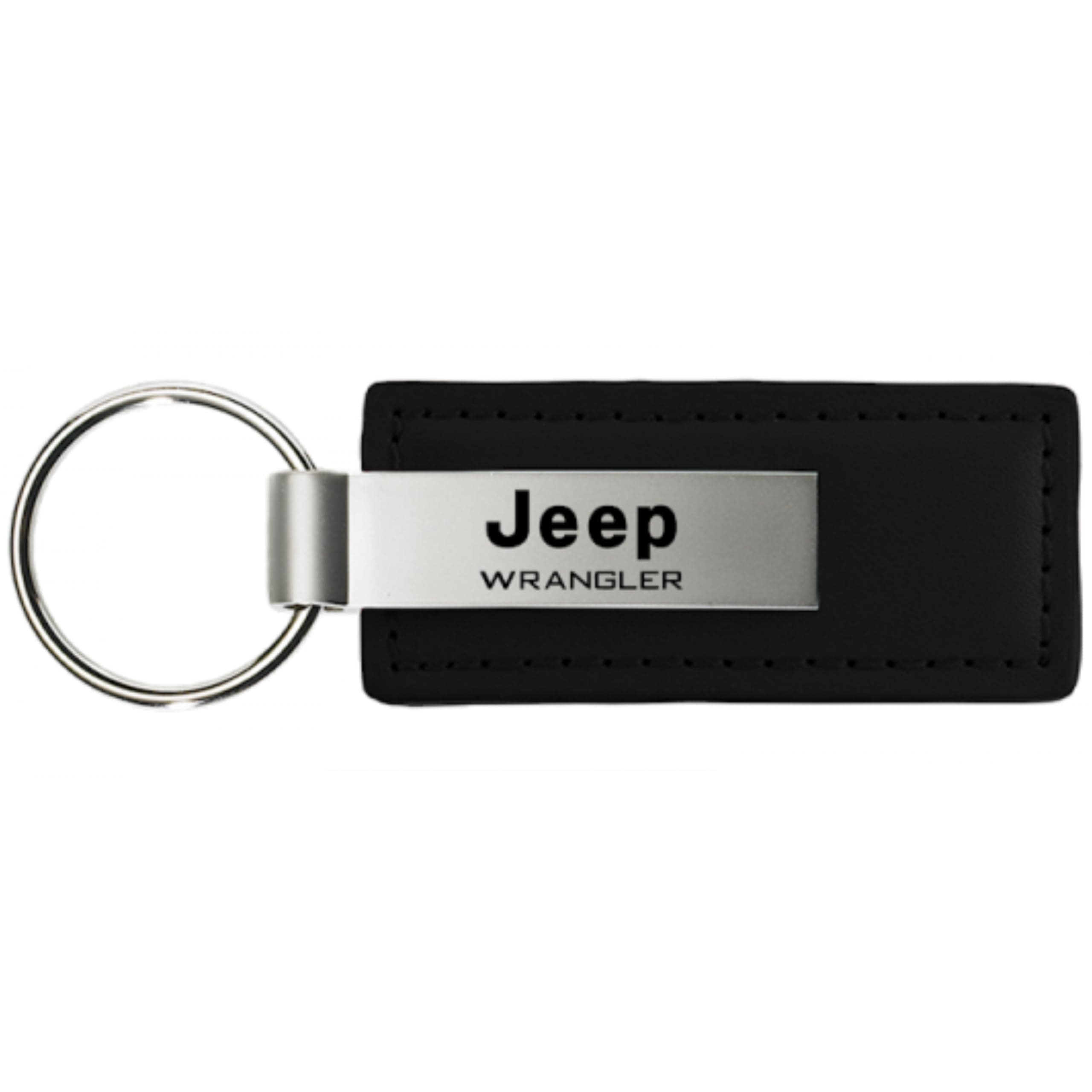 Jeep Wrangler Black Leather Key Chain