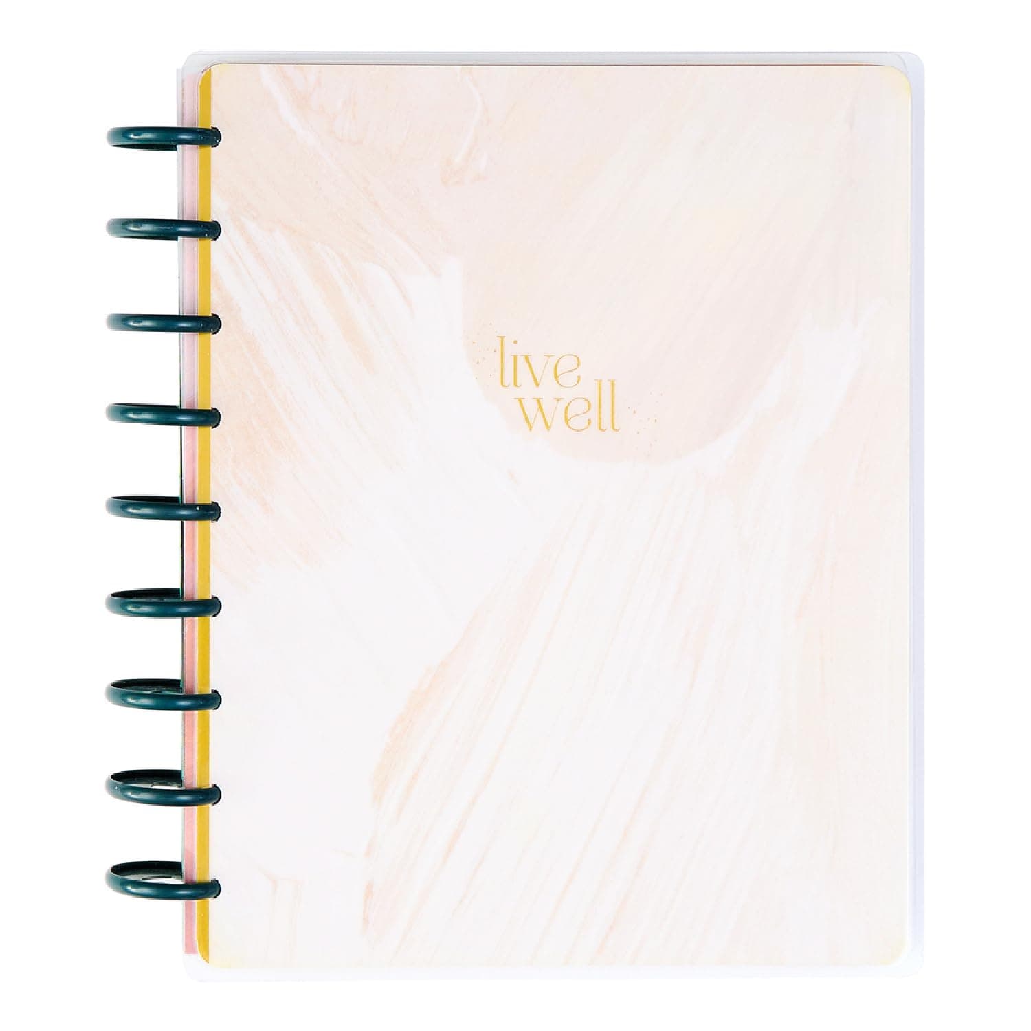 Happy Planner Undated Guided Disc-Bound Journal, 80 Pages, Classic Size, Wellness Layout, Everyday Magic Theme