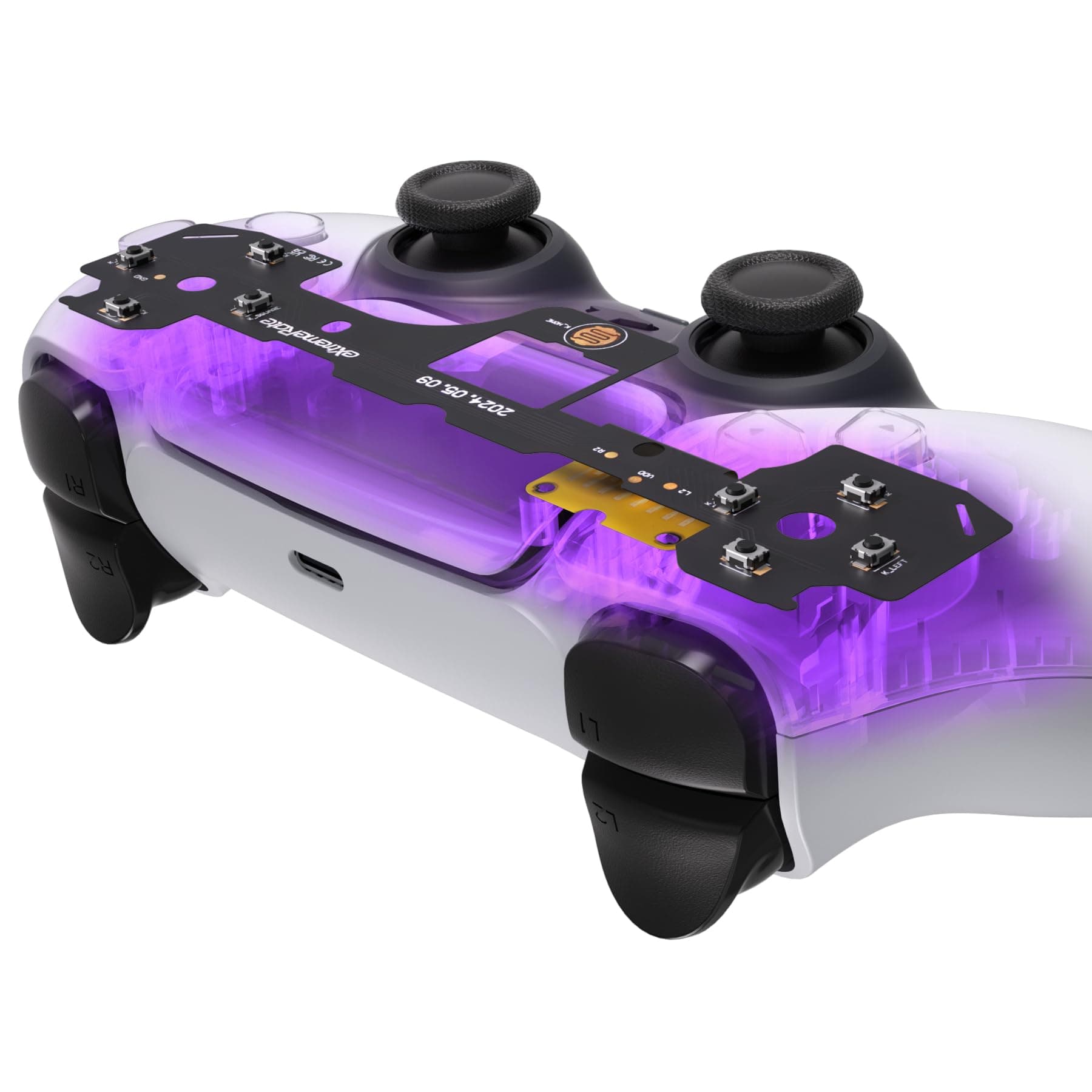 eXtremeRate Face Clicky Kit for PS5 Controller BDM-030 BDM-040 BDM-050 Face Buttons, Custom Hard Silicone Tactile Switch Dpad Action Buttons Mouse Click Kit for PS5 Controller - Without Controller