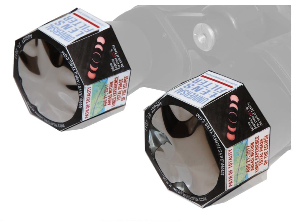 ULF50 50mm Binocular White-Light Universal Solar Lens Filter, 50-69mm OD, 2-Pack