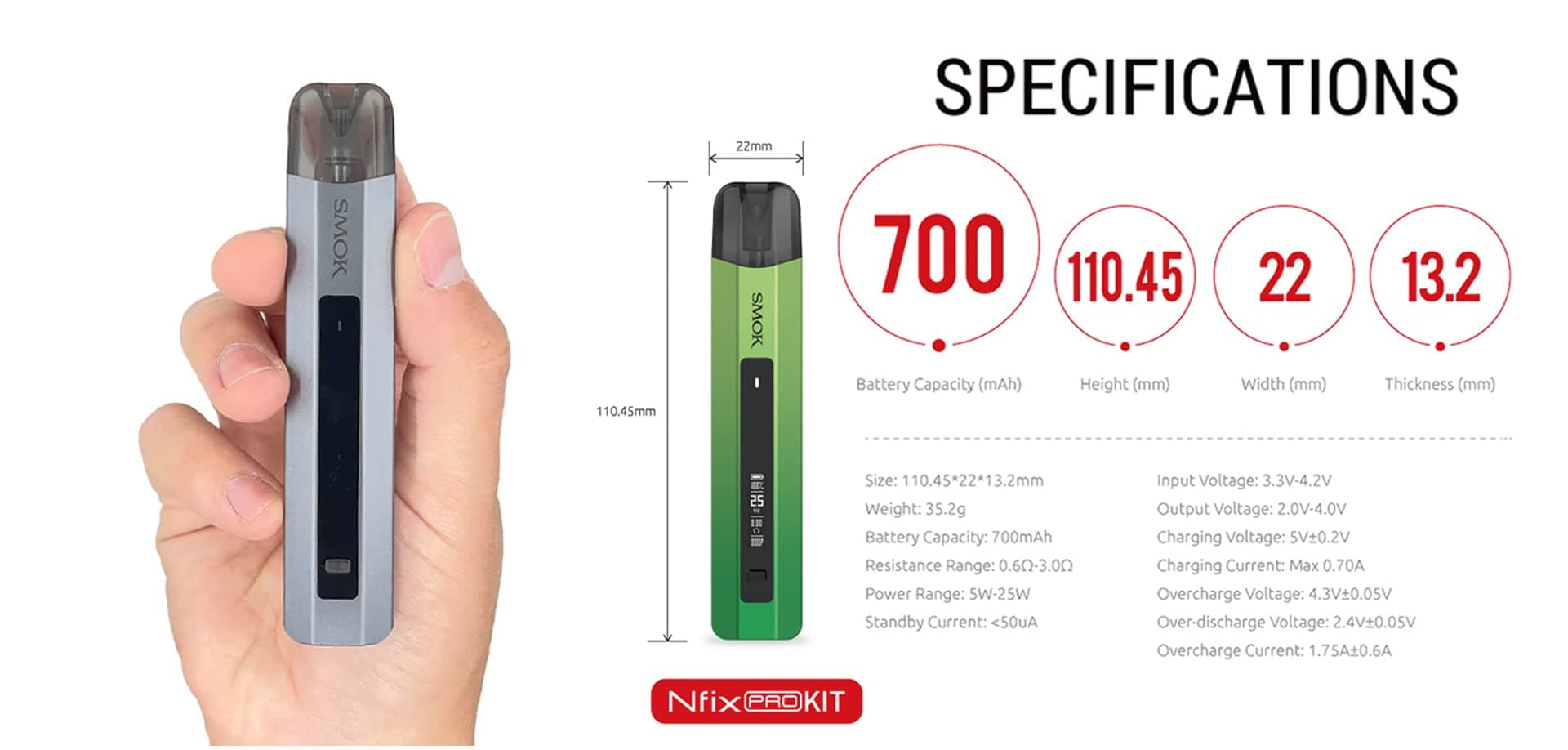 Smok Nfix Pro Kit – 25W Draw Activated Vape Pod Kit – 700mAh Type C Charging E Cigarette Pen Quick Charging – Adjustable Airflow - New Smok LP1 Coils (Cyan Pink)