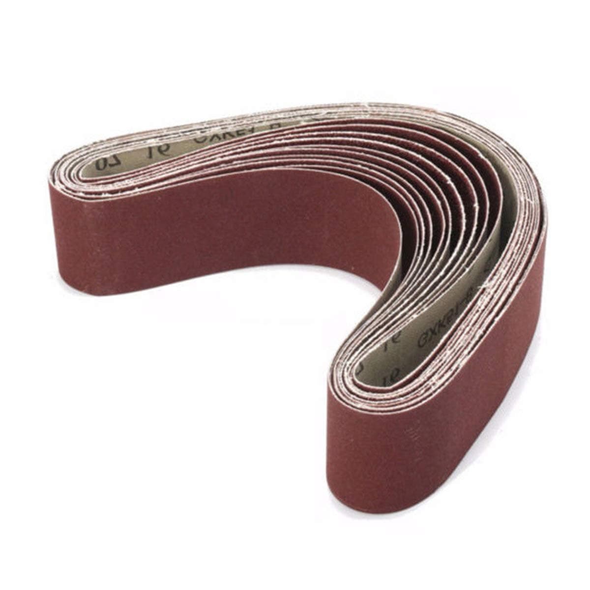 2 Inch X 27 Inch Sanding Belts, 2 Each of 60/80/120/240/320 Grits, Belt Sander Tool for Woodworking, Metal Polishing, Aluminum Oxide Sanding Belts (10 Pack)