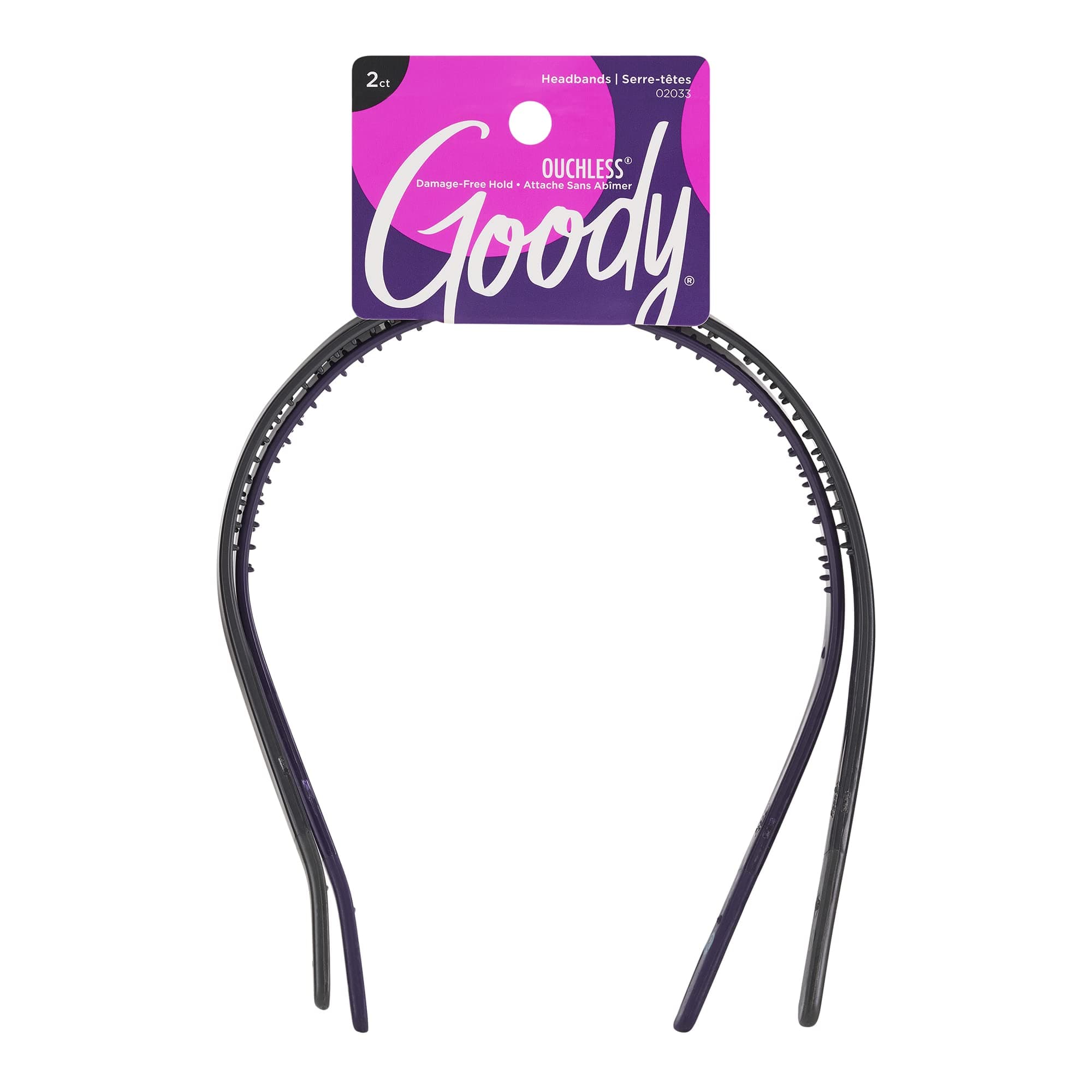 Goody Ouchless Flex Thin Pressure-Free Headband, 2 Count by Good Sense