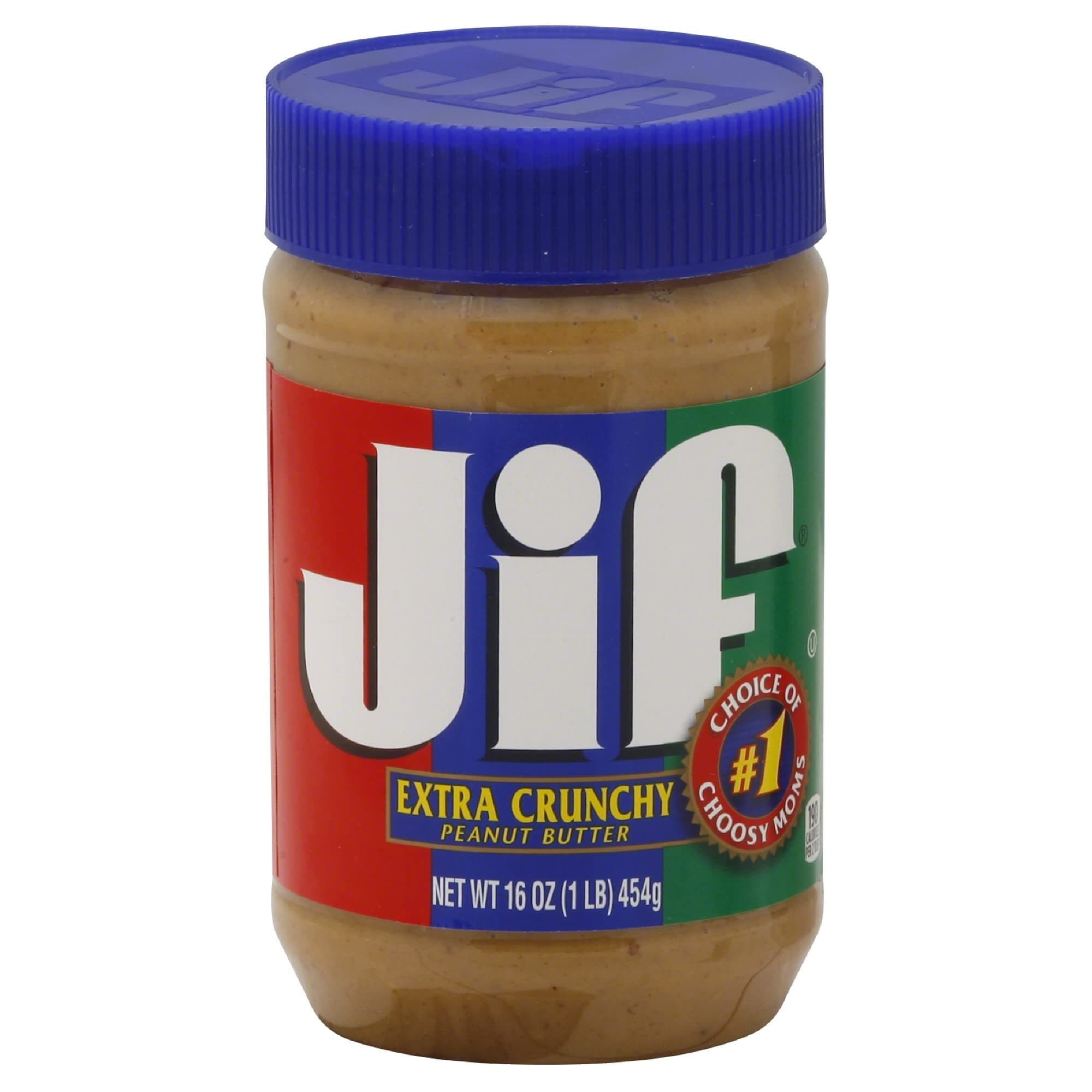 Jif Peanut Butter, Extra Crunchy - 16 oz