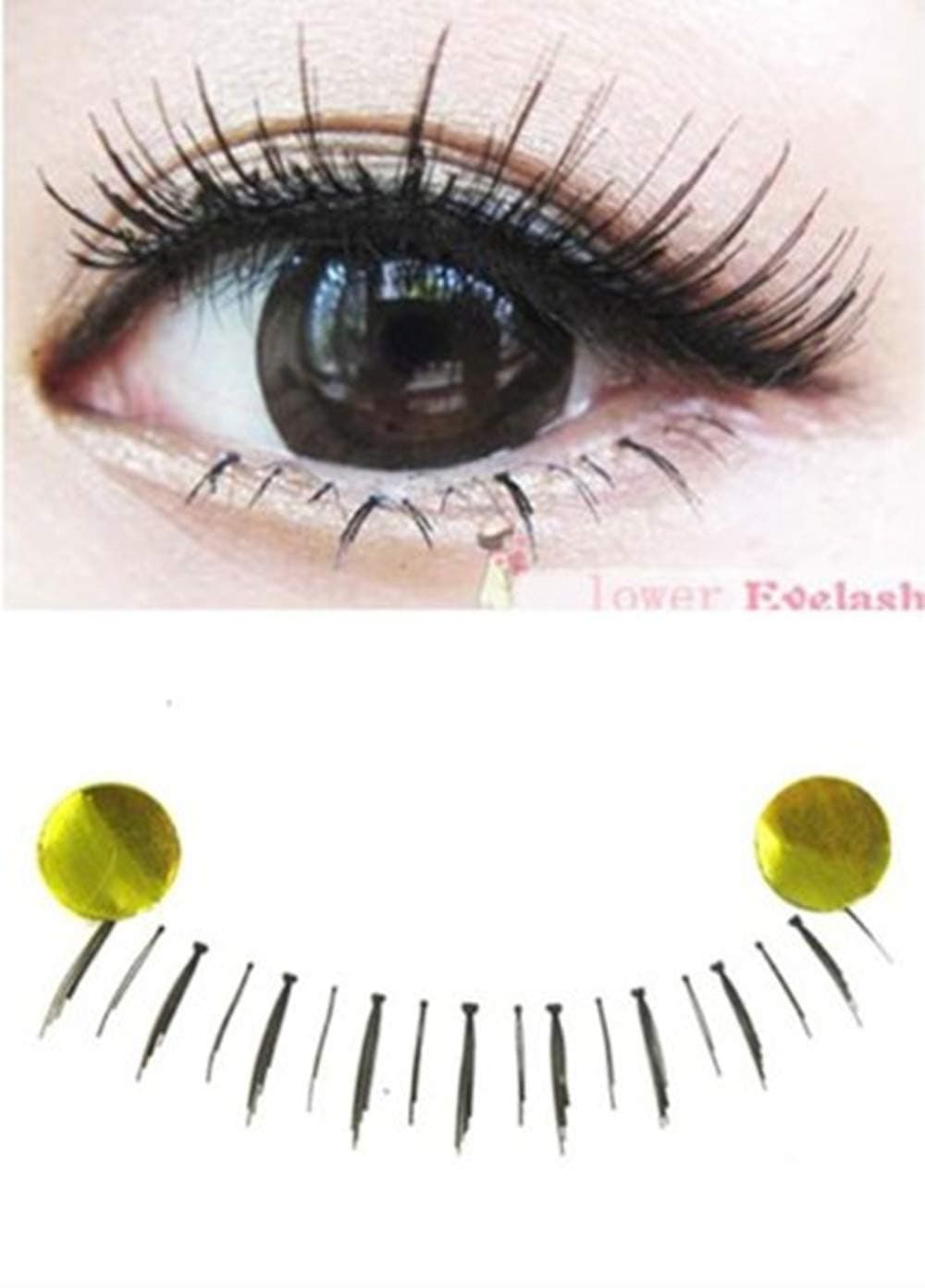 Hot Lady Girl Charming Lower Bottom False Eyelashes Handmade Under Fake Eye Lashes Clear Strip Band (30 Pairs)