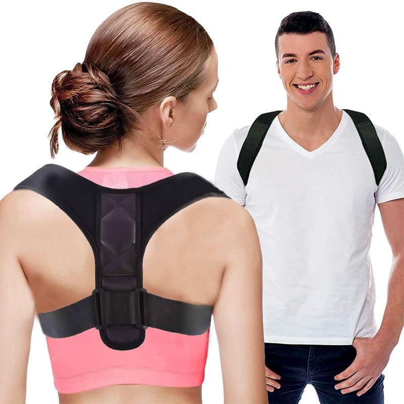 Posture Corrector for Men and Women, Adjustable Upper Back Brace Posture Corrector to Prevent Hunchback, Neck Hump Corrector, Back Straightener Posture Corrector Shoulder Supports (One Size, black)