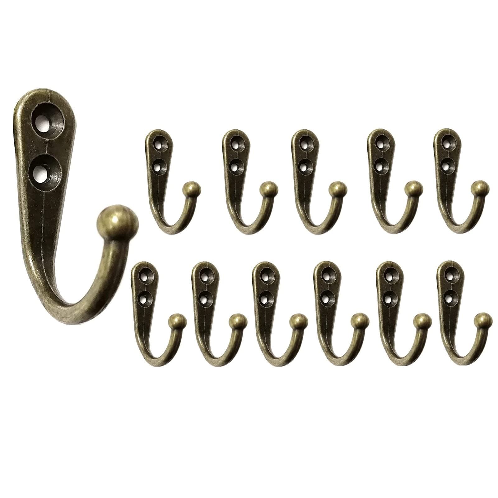 Beilala 12 Pack Coat Hooks Door Wall, Small Single Metal Hook with 30 Screws ...