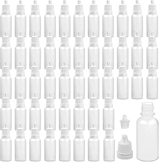 50 Pack 15ml Plastic Dropper Bottle Empty Dropper Bottles Squeezable Liquid Dropper Container with Screw Cap
