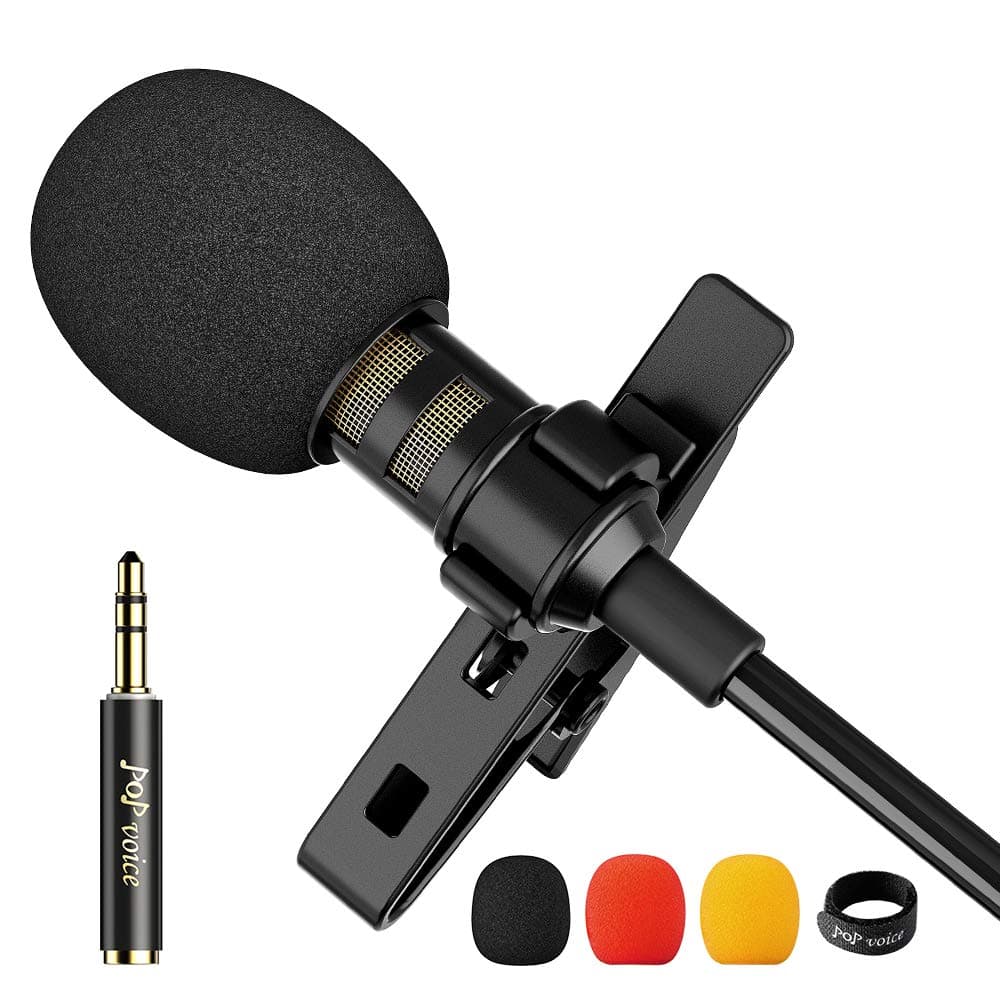 PoP Voice 12.8 Feet Lavalier Lapel Microphone