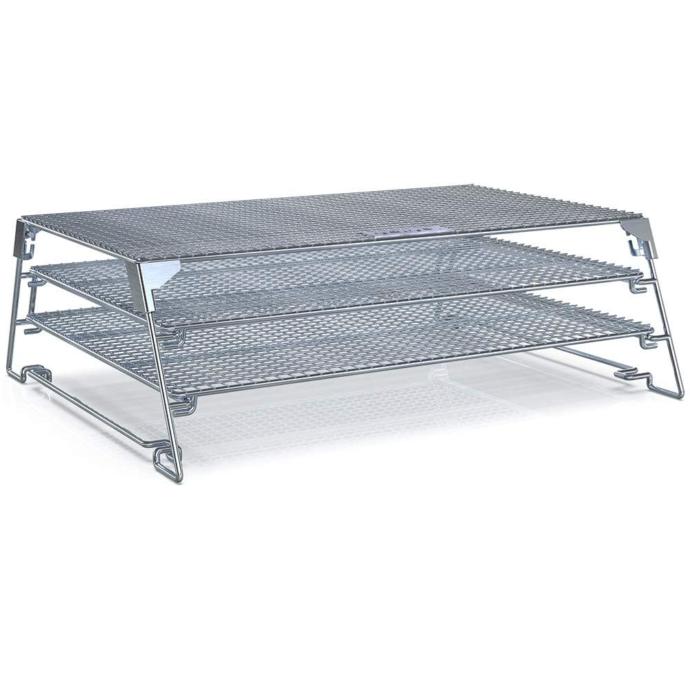 Grilla Grills Foldable Multipurpose Jerky Rack for Barrel Style Pellet Grills | 3 Tiered Sliding Shelves | 840 in² Ultimate Cooking Expansion Accessory | 304 Stainless Steel | Made for Silverbac