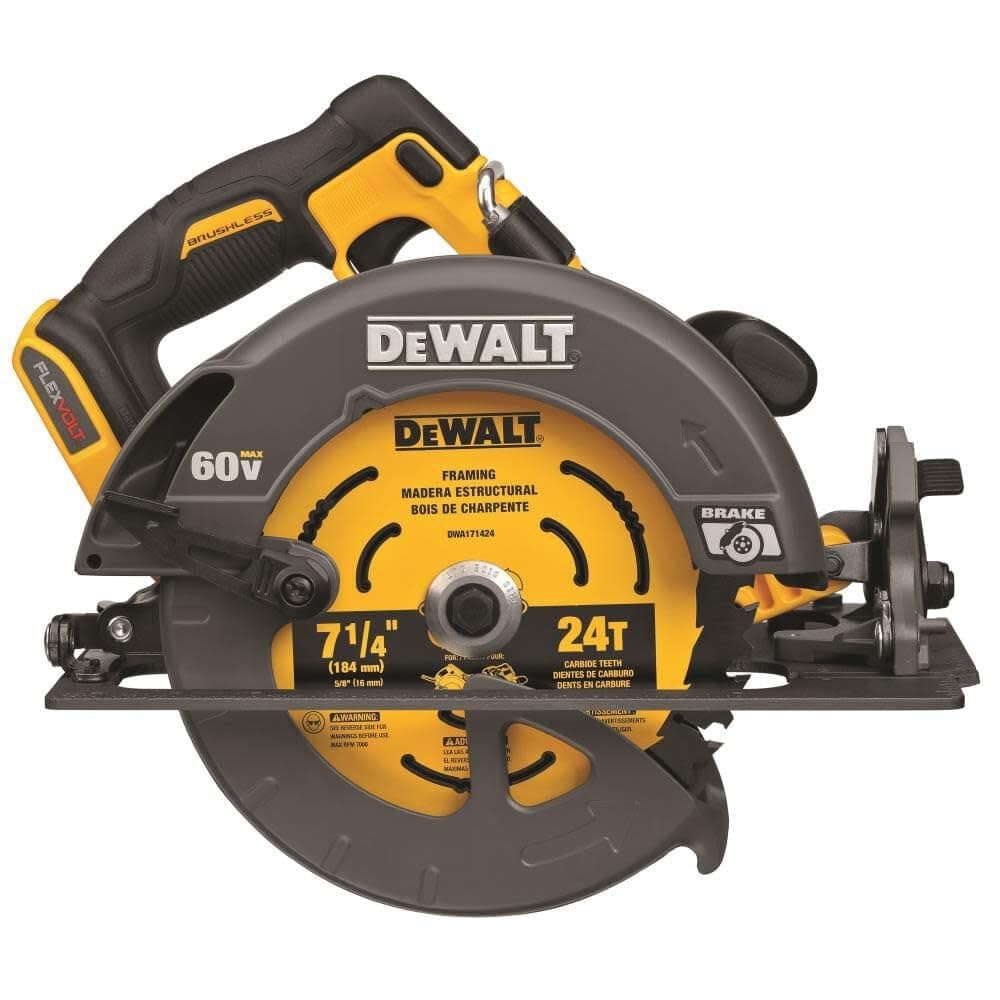 DEWALT FLEXVOLT 60V MAX* Circular Saw with Brake, 7-1/4-Inch, Tool Only (DCS578B)