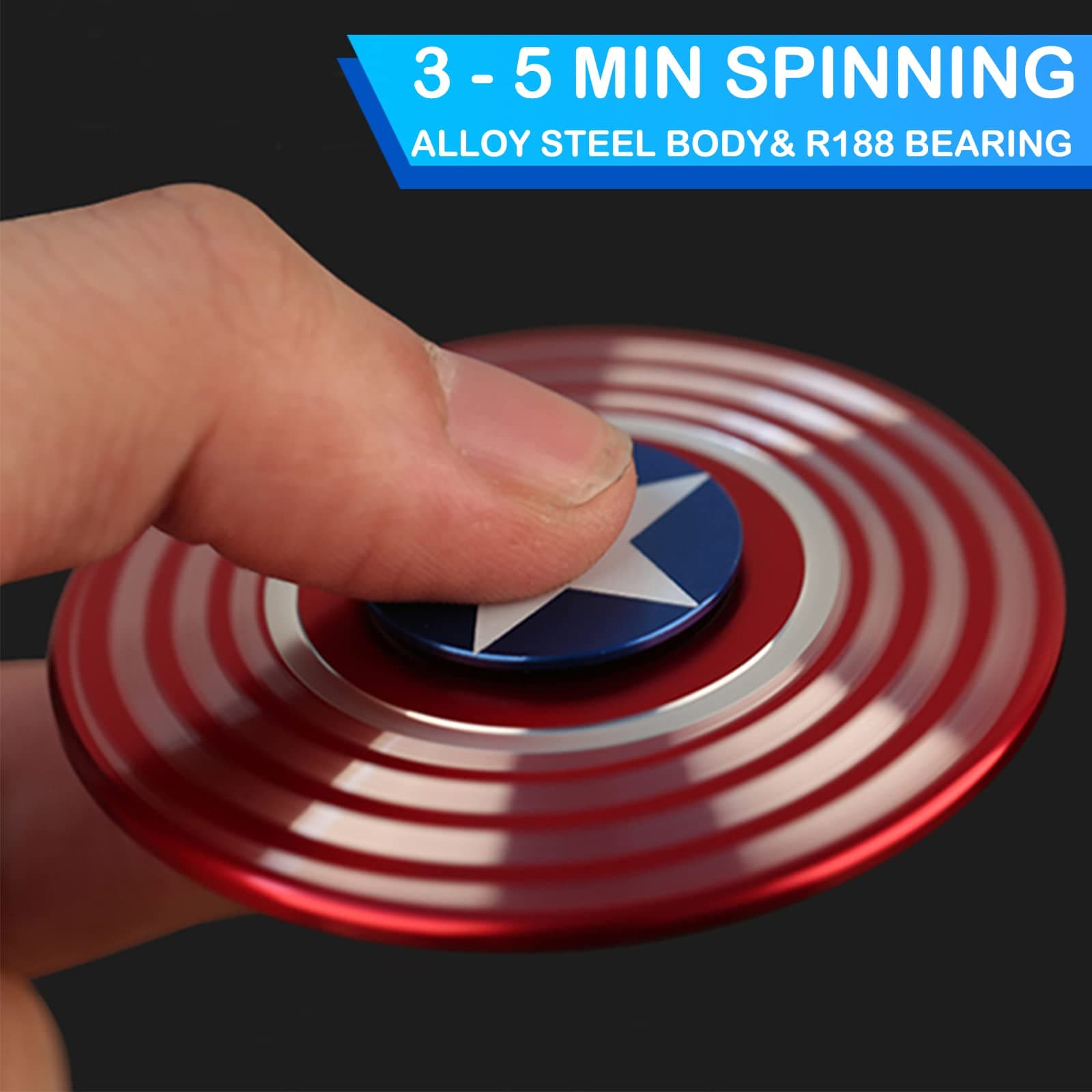 Anzmtosn Handheld Sensory Fidget Toy Set Infinity Fidget Cube Block Flippy Chain,Fidget Hammer Spinner, Shield Fidgit Spinners, Anti Stress Anxiety Relief Stuffer, Hammer Shield, Red