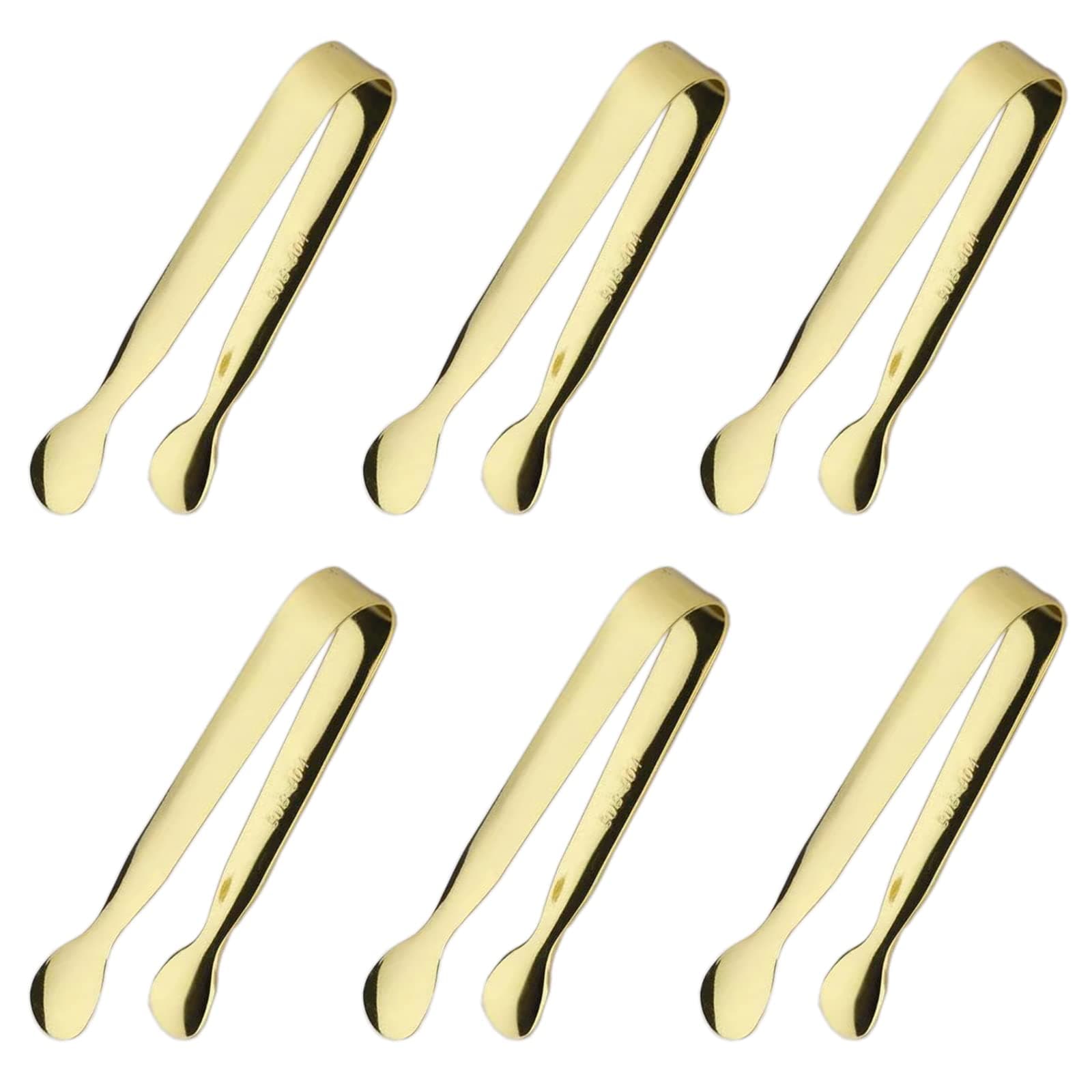 6pcs ice tongs gold
