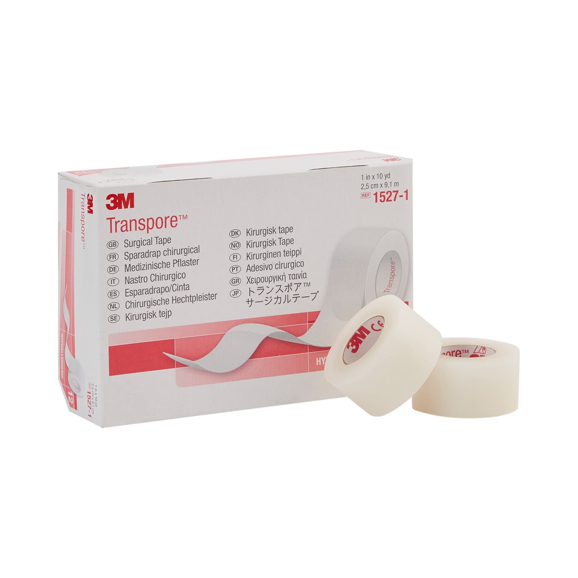 Transpore Tape 1" x 10 yd Box: 12