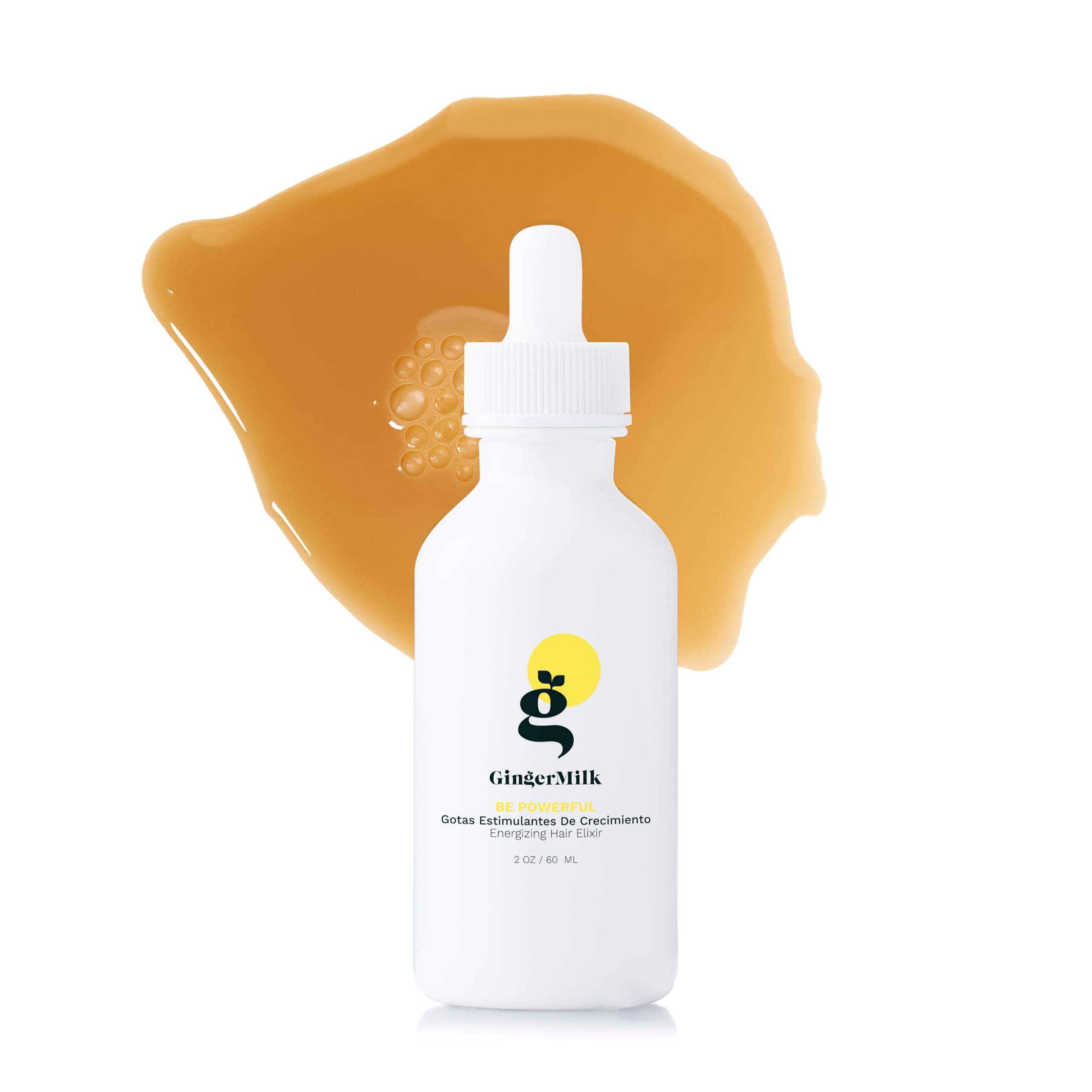Ginger Root Extract | Growth Stimulating Drops and Hair Loss Control | Serum Vegan Energizing Hair Elixir | Be Powerful (2 fl oz)