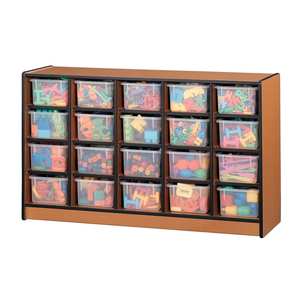 Sproutz Mobile Cubby Size: 20 Trays, Bin Color: With Clear Trays, Trim Color: Navy