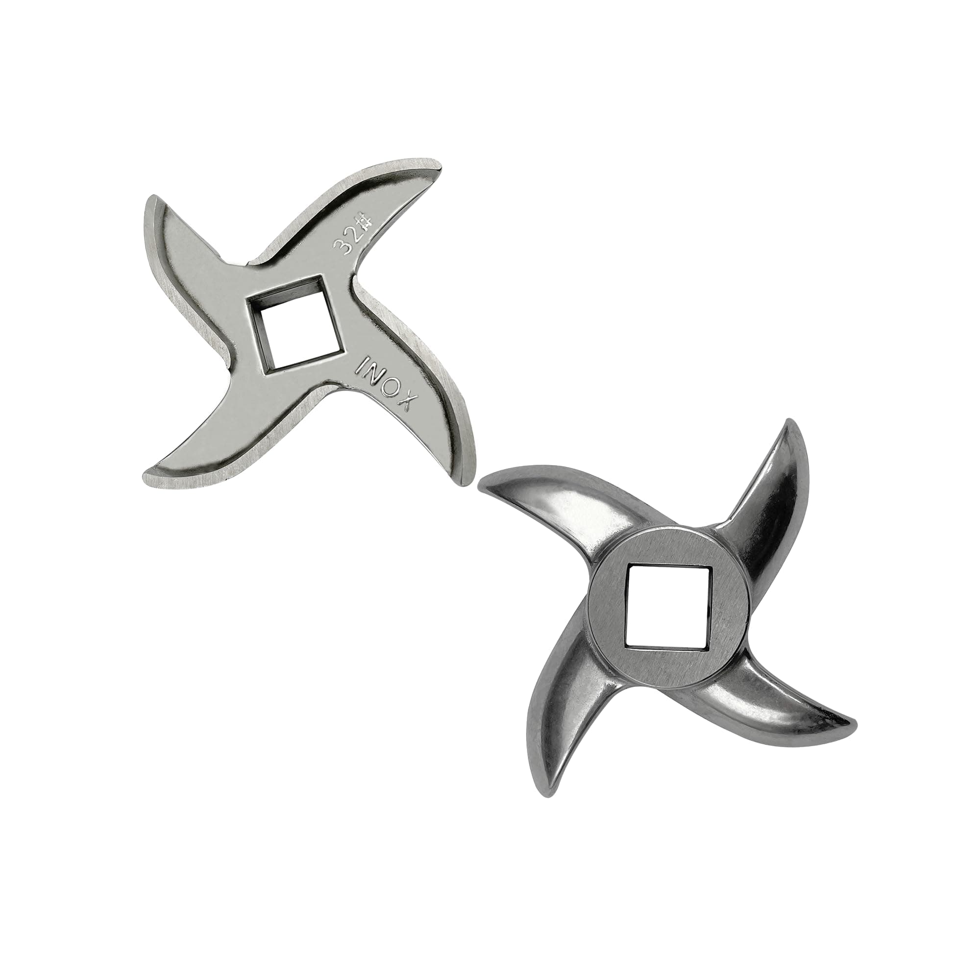 #32 Grinder Blade Stainless Steel Knife Cutter Replacement, Please check the size and shape(2 pc)