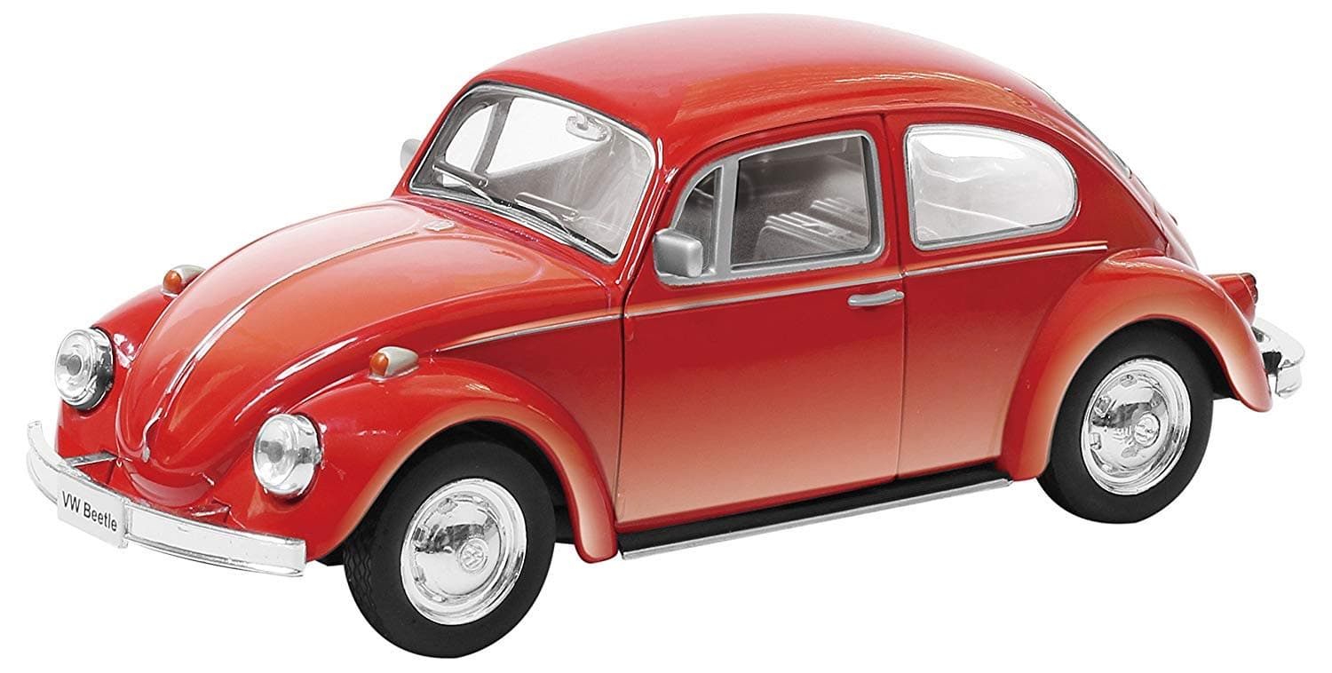 Kinsmart Classic Diecast Volkswagen Beetle Toy with Pull Back Action (Red)
