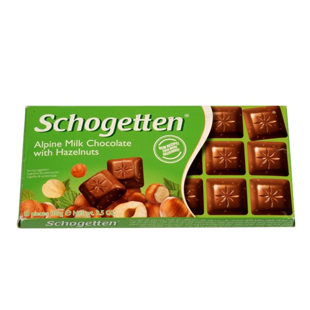 Schogetten Gunz Alpine Milk-Hazelnuts Chocolate, 100 g