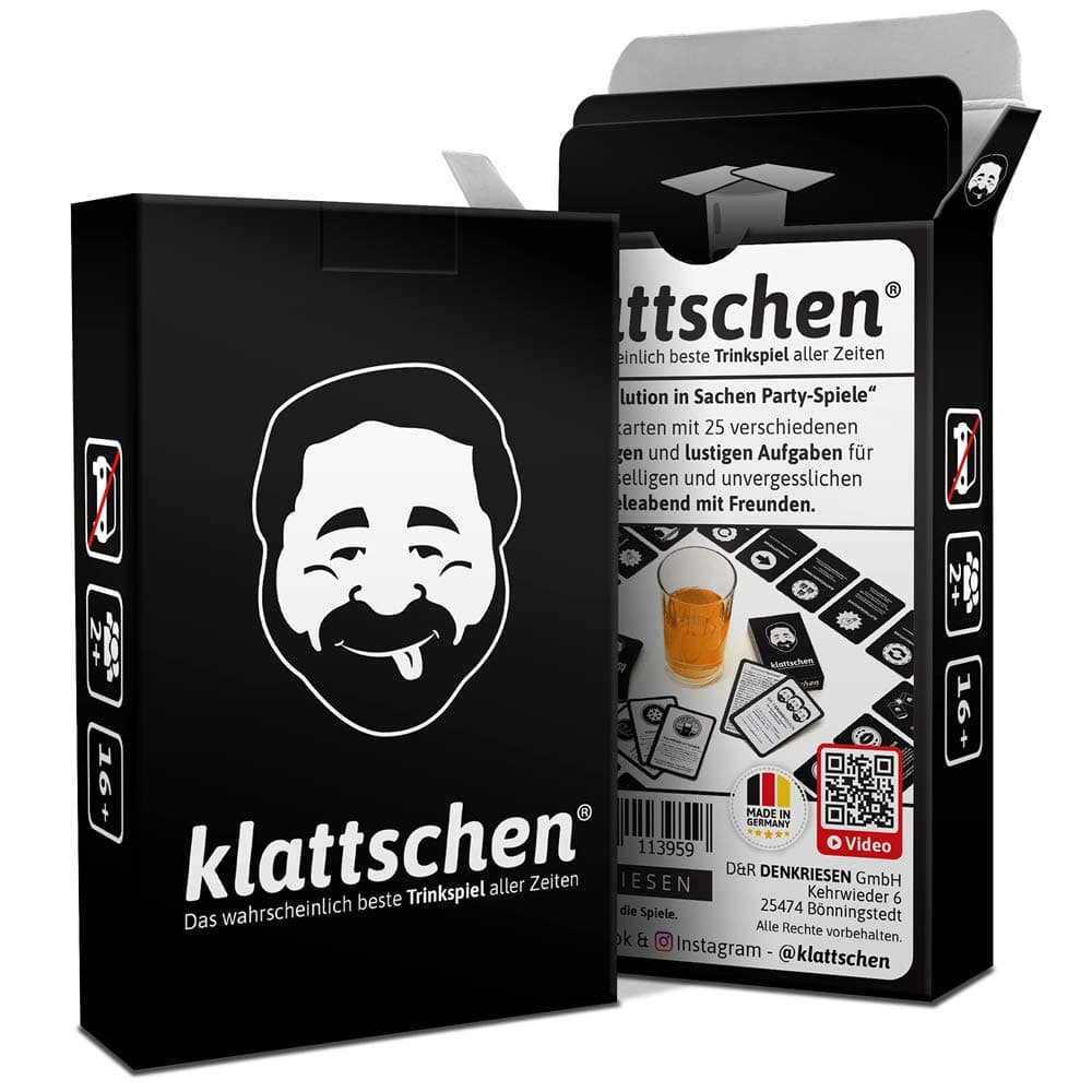 DENKRIESEN Klattschen drinking game, probably the best drinking game of all time, party game, drinking game for adults, gift idea for birthdays