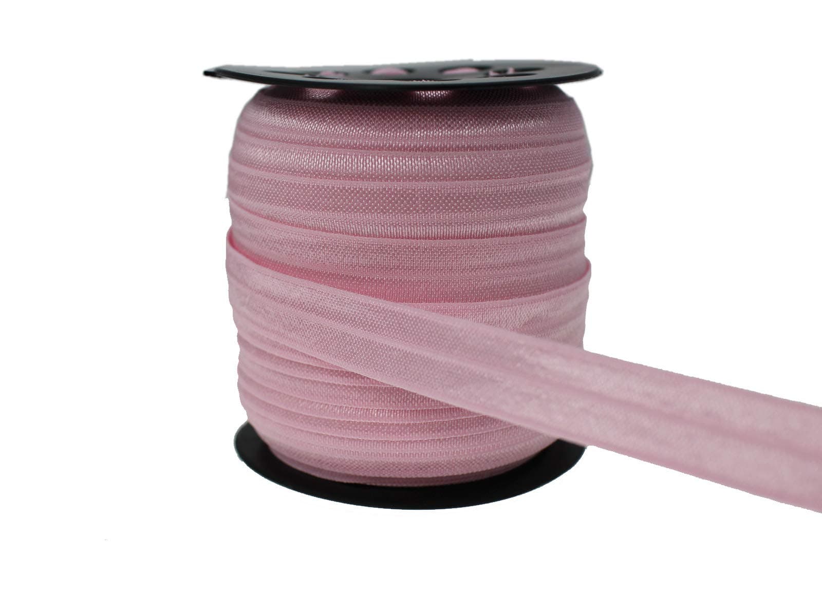 Pink Fold Over Elastic 5/8 inch 15mm Elastic Bands for Sewing 40 Yards Wide Elastic Headbands Stretchy Ribbon for Crafts-Elastic Straps Trim for Girls Hair Ties-Bow-DIY Projects-Clothes