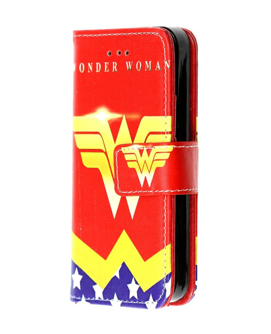 iPhone SE Wallet Case, CASEVEREST Leather Slim Book Wallet Case with Cash Card Slots Flip Cover & Kickstand Folio Cover DC Wonder Woman Pouch for iPhone SE iPhone 5S iPhone 5 Wonder Woman