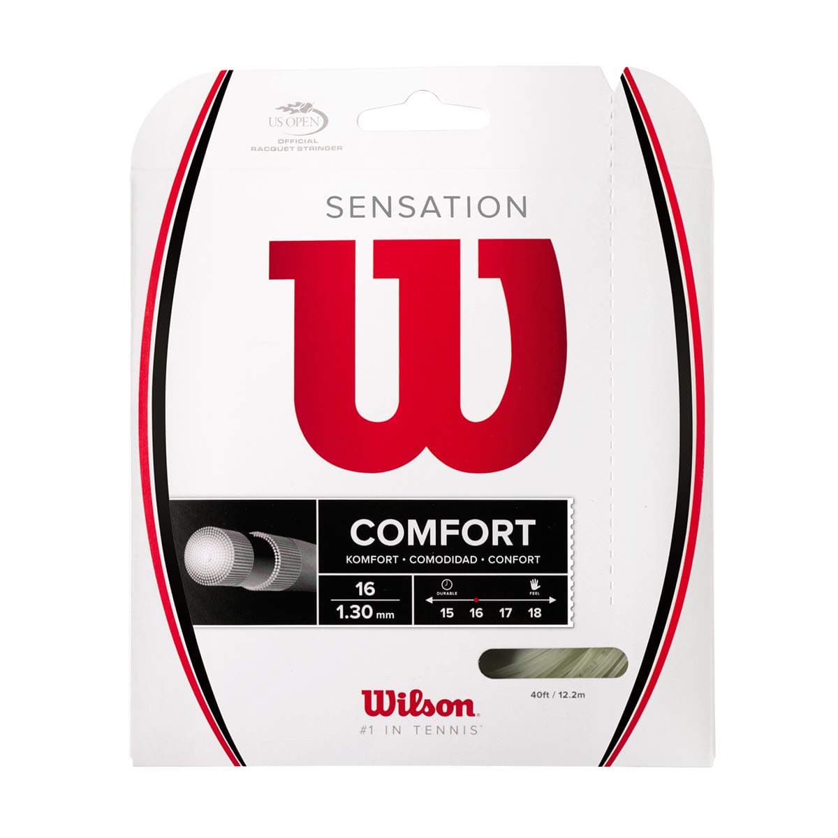 Wilson Sensation Tennis Racket String 15 G/1.35 mm, Comfort