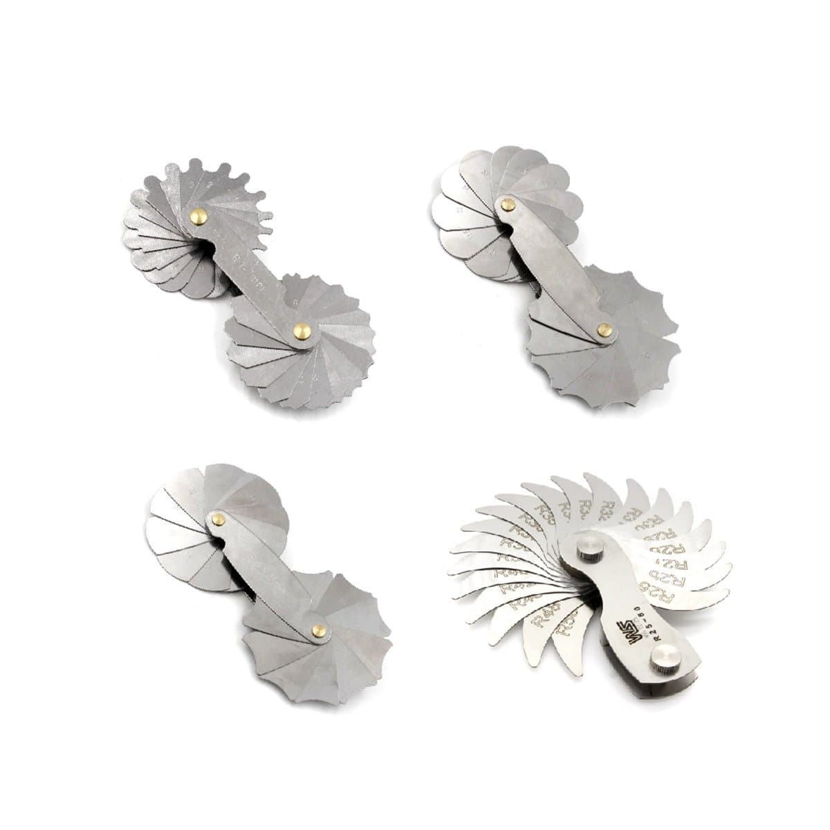 Radius Gauge Set 1-50mm Concave/Convex Measure Radius Tool