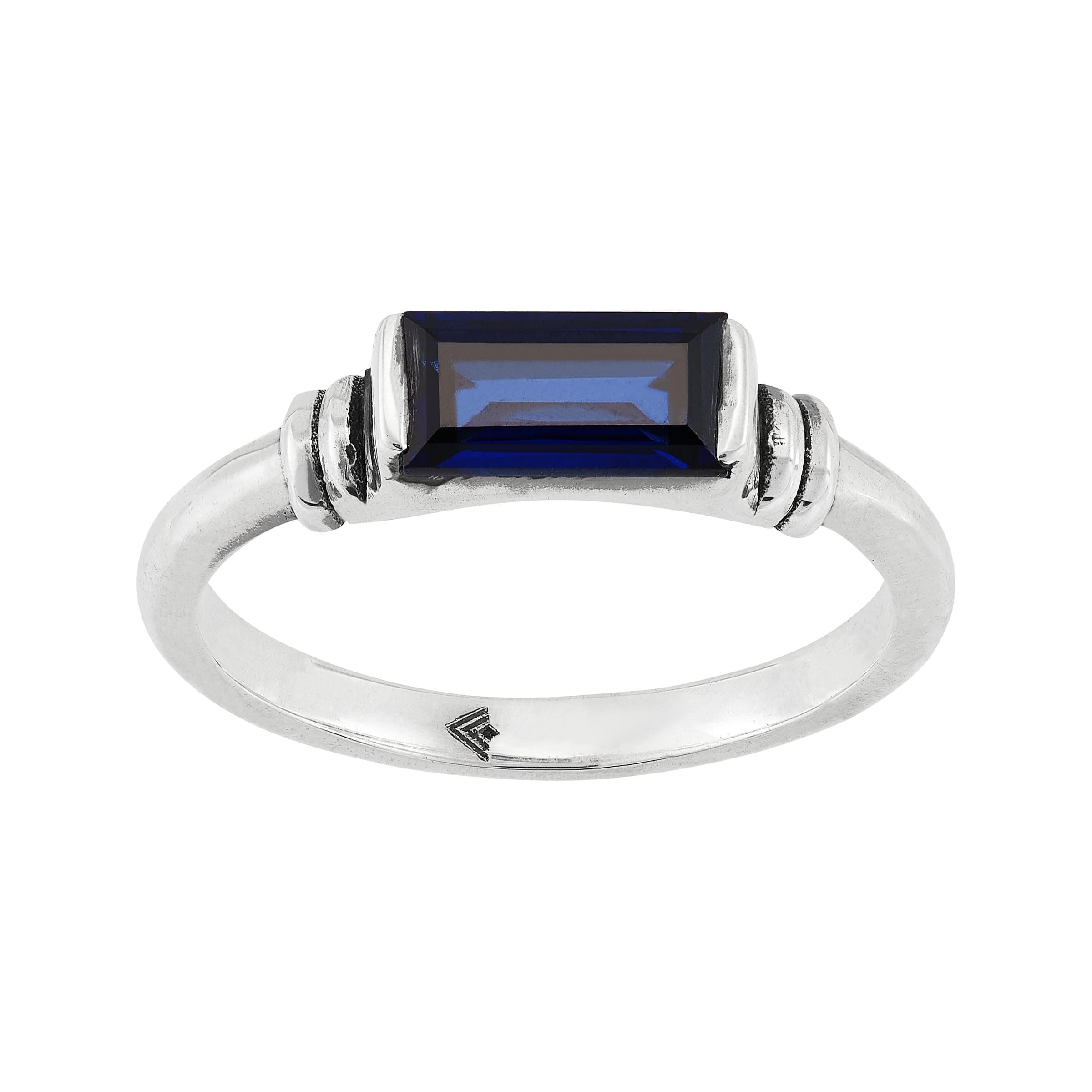 Mediterranean Blue' Sterling Silver Lab-Created Sapphire Ring