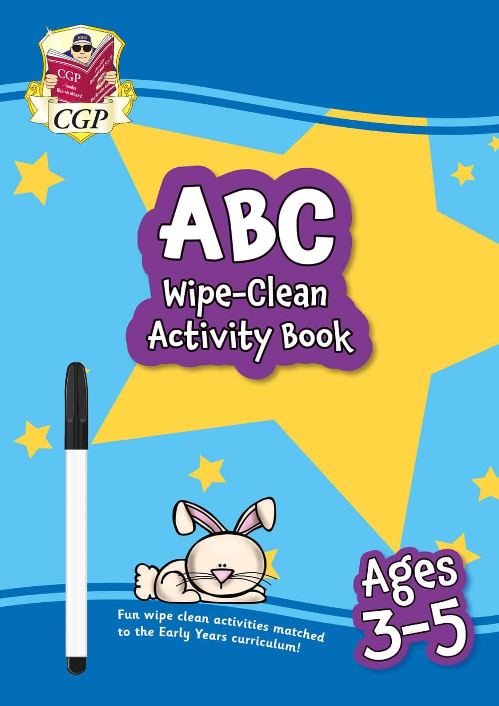 ABC Wipe-Clean Activity Book for Ages 3-5 (with pen): perfect for learning the alphabet (CGP Reception Activity Books and Cards)
