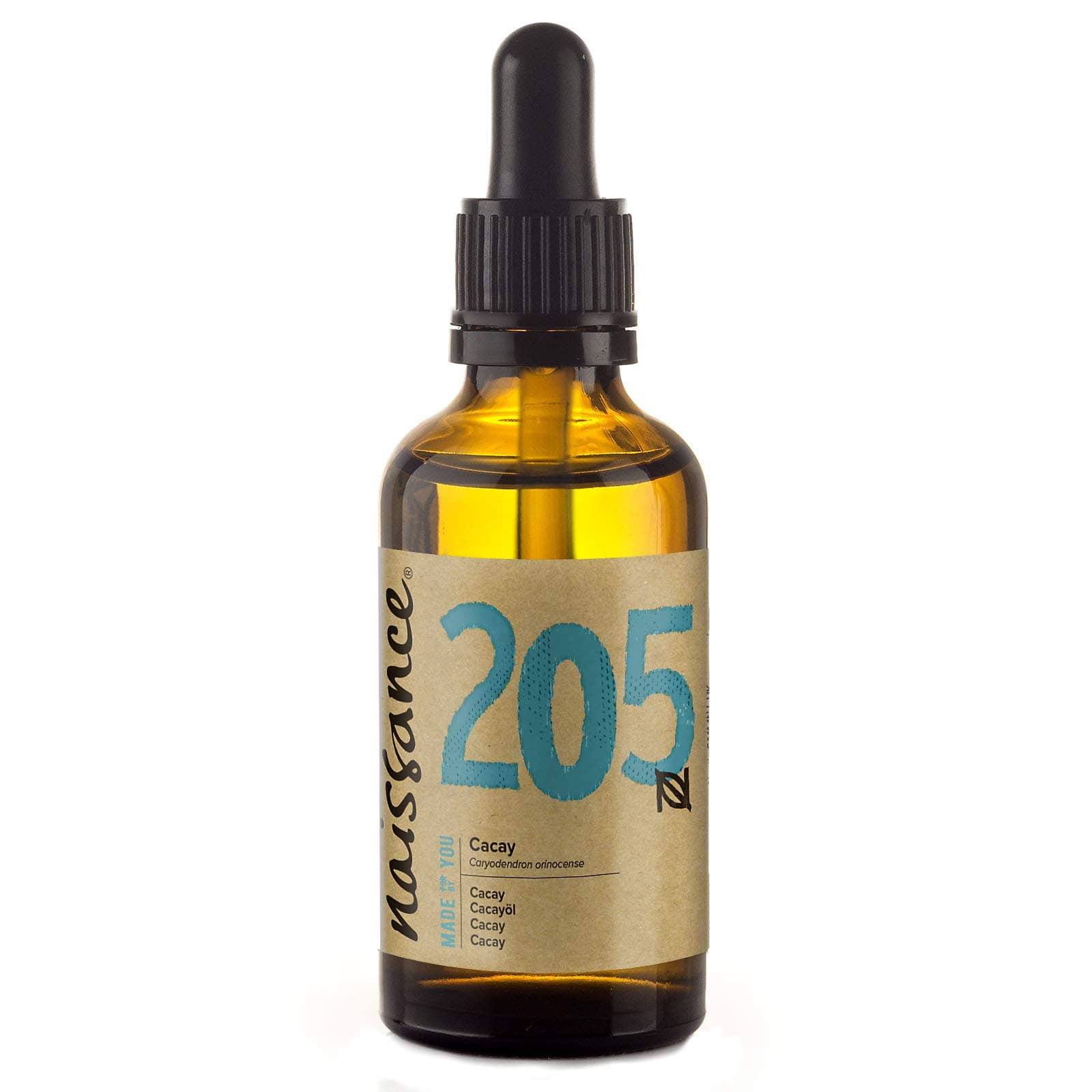 naissance Cold Pressed Cacay Seed Oil 1 fl oz - Pure & Natural, Vegan, Hexane Free, Non GMO - Nourishing and Hydrating for Glowing Skin, Hair and Nails