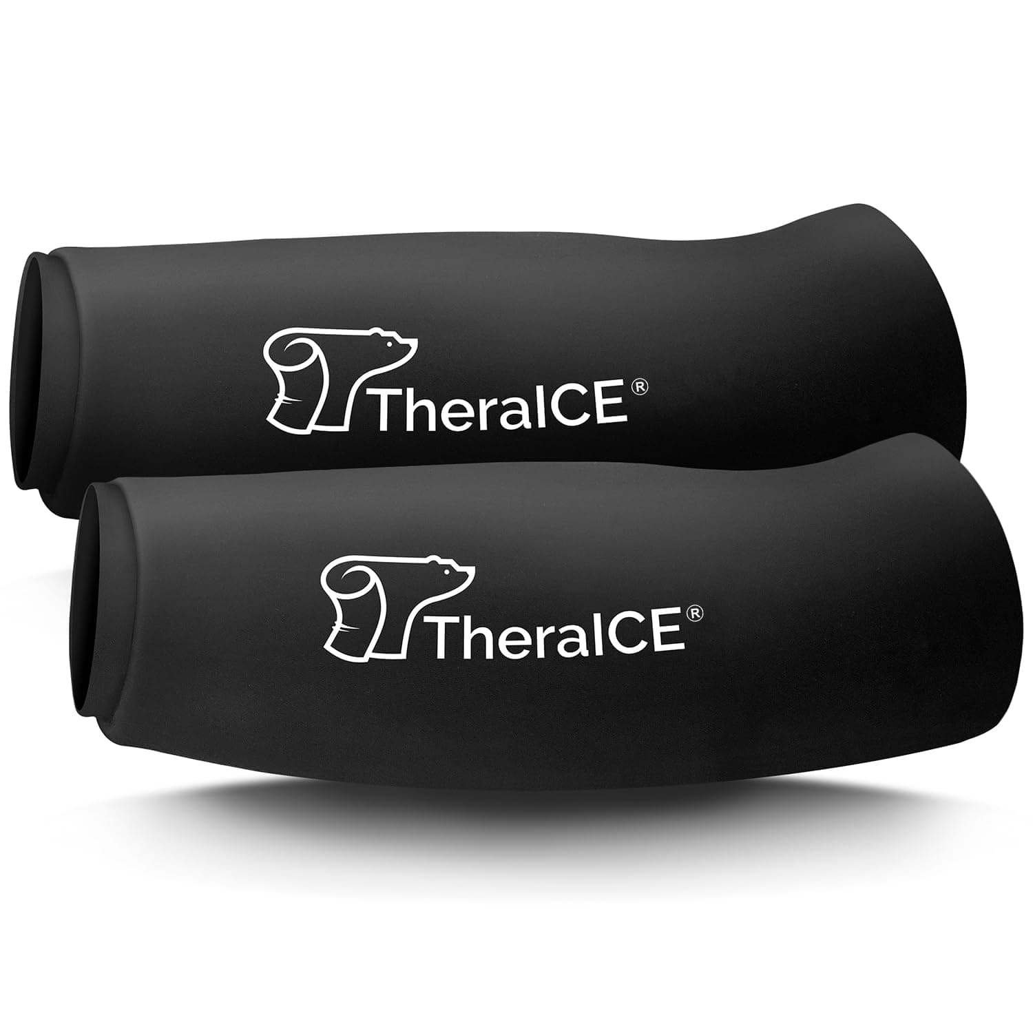 TheraICE Elbow & Knee Ice Pack for Injuries Compression Sleeve, Reusable Gel Cold Pack for Knee, Elbow, Ankle, Calf - Flexible Cold Wrap Recovery for Meniscus, ACL, MCL, Pain Relief (L)