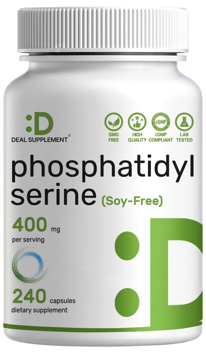 Phosphatidylserine 400mg Per Serving, 150 Capsules | Third Party Lab Tested for Purity | Soy Free, Derived from Sunflower Lecithin - Advanced Brain Health Nootropic Supplement (75 Servings)