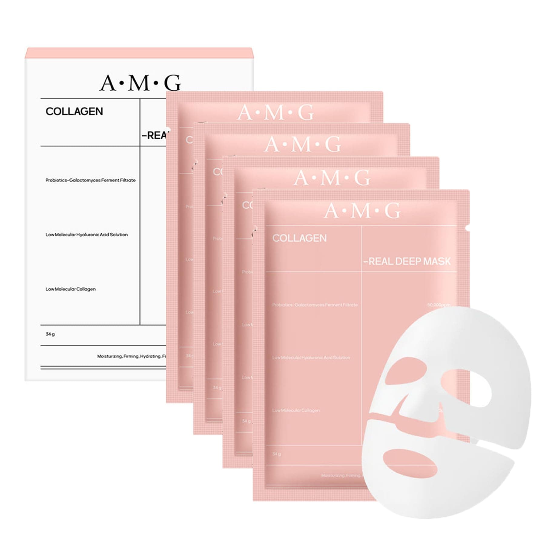 BIO-COLLAGEN Deep Hydration Face Mask Set – Anti-Aging, Firming & Moisturizing Overnight Masks – Hydrating Bio Collagen Facial Treatment – Pack of 4 Masks