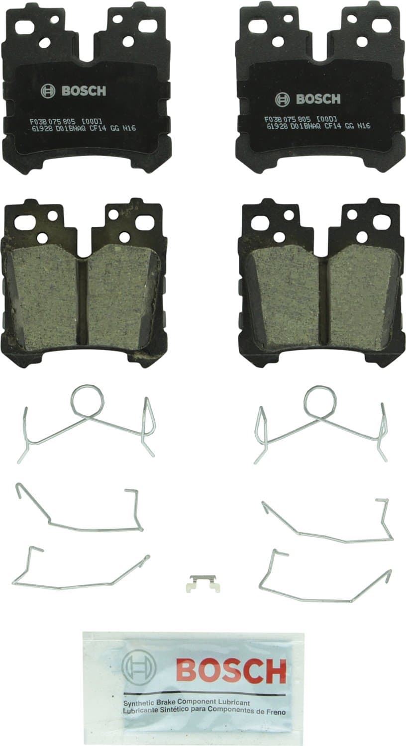 BOSCH BC1283 QuietCast Premium Ceramic Disc Brake Pad Set - Compatible With Select Lexus LS460, LS600h; REAR
