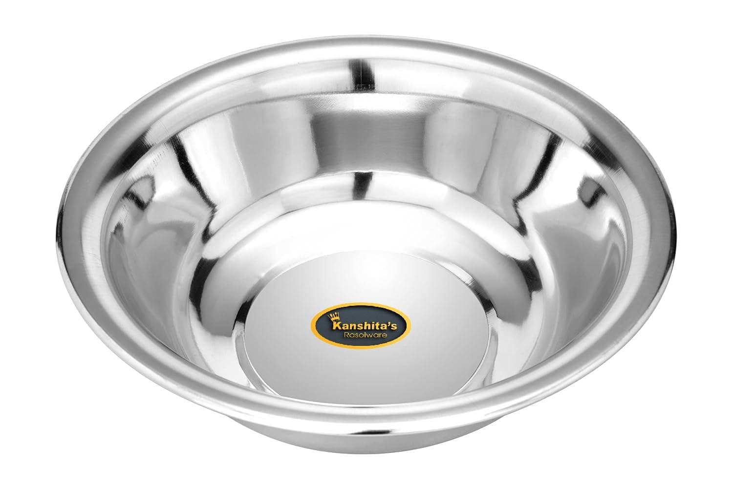 Stainless Steel Multi-Purpose Bowl | Medium 3L Capacity | Mixing, Kneading & Serving Bowl (31.5 cm)