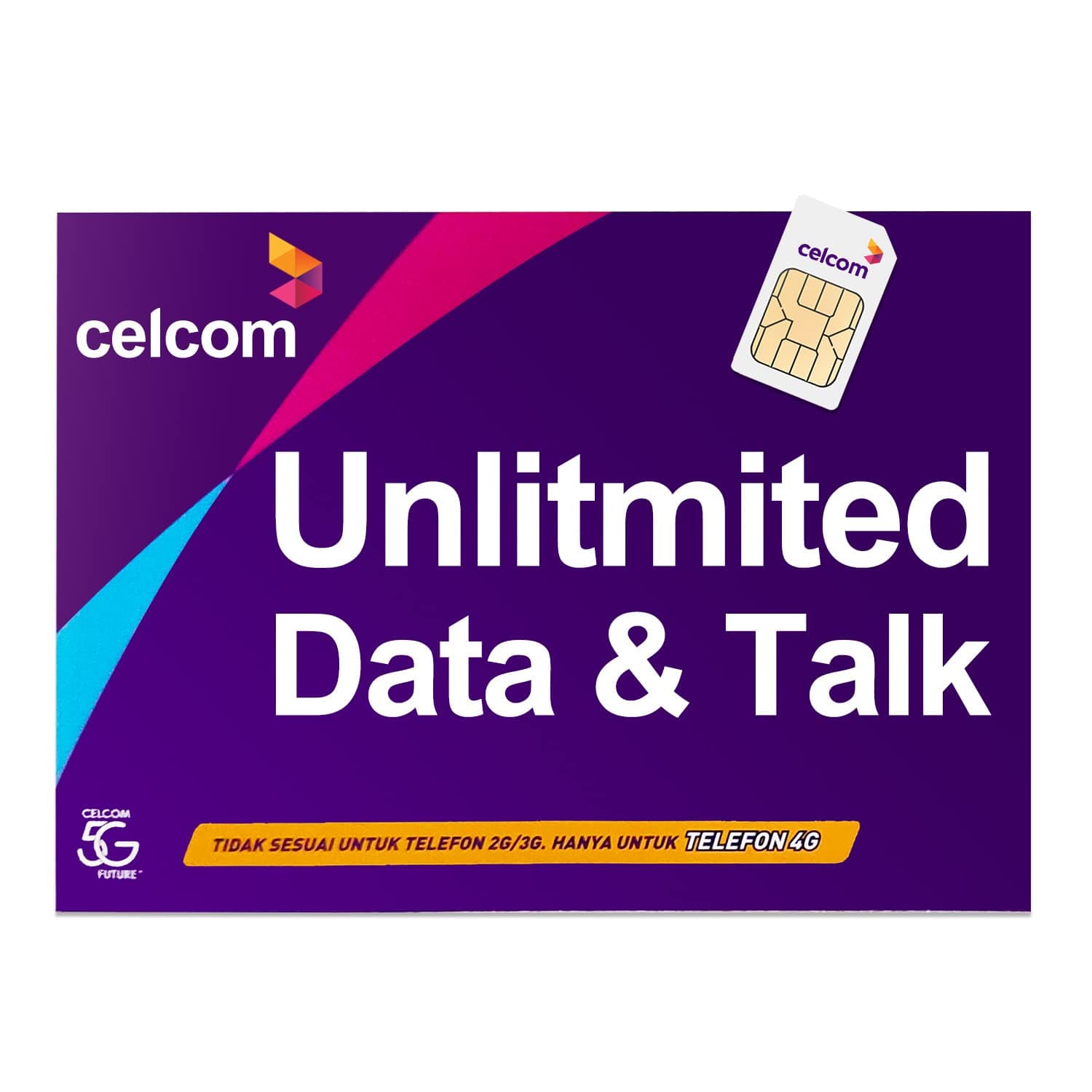 【Celcom】 Malaysia Prepaid SIM Card Unlimited Data in 4G/LTE for 7 Days,Unlimited Talk in Malaysia, Triple Cut 3 in 1 GSM Simcard - Standard Micro Nano…