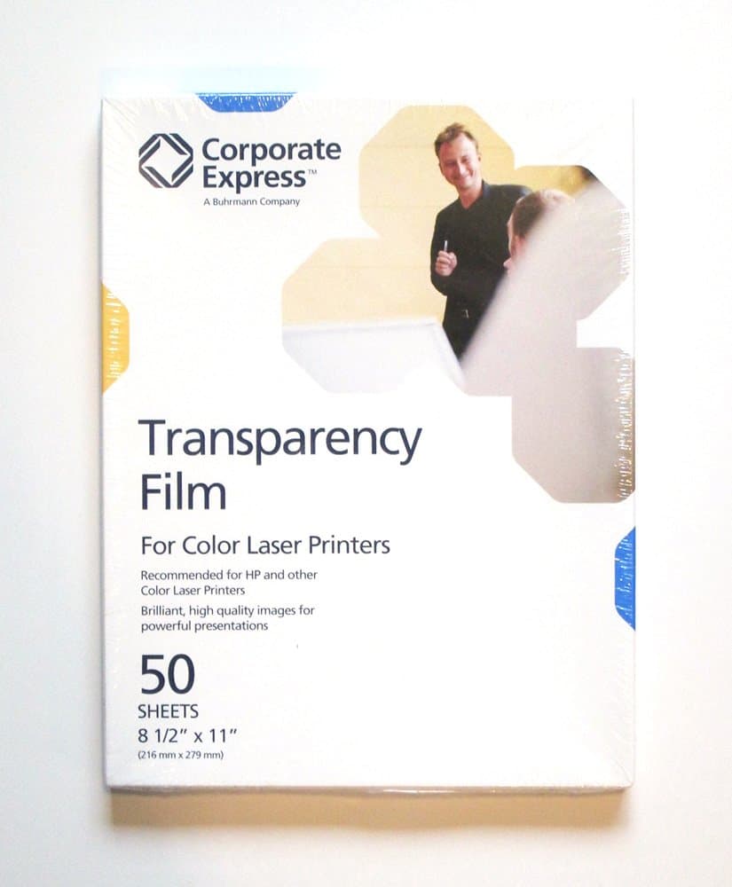 Transparency Film for Color Laser Printers - 50 pack