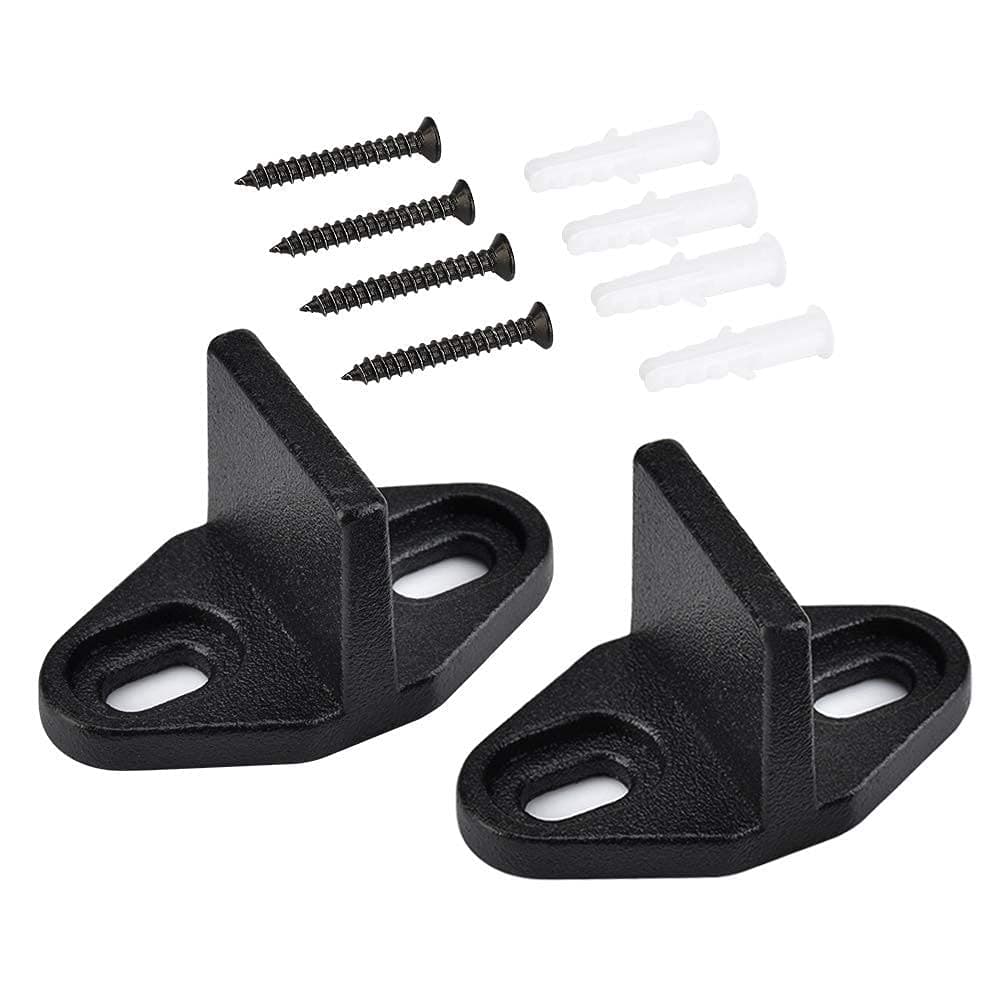 Homode Bottom Guide, 2 Pack Floor Guides Metal Steel Hardware for Sliding Barn Door, Powder Coated Black