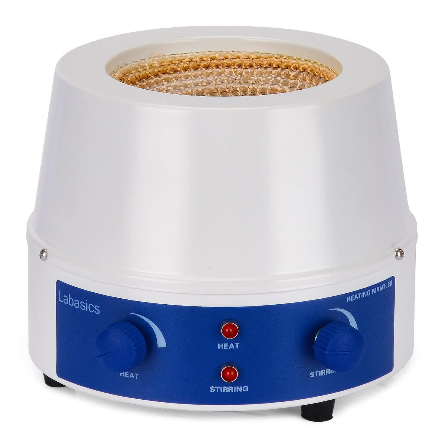 Labasics Heating Mantle, Heating and Stirring Electromantles Electrothermal Lab Heating Mantle with Magnetic Stirrer 0-1600 RPM Temperature Control 220V/380℃ 250W, 500 ml