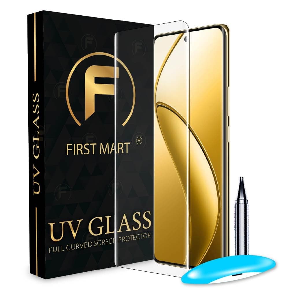 FIRST MART Military Grade UV Tempered Glass Screen Protector For Realme 12 Pro and Realme 12 Pro Plus 5G (6.7 Inches) With Easy Installation Kit| Edge To Edge Coverage |Crystal Clear