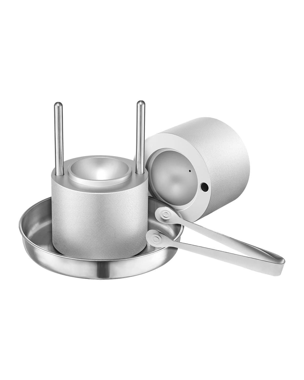VEVOR Ice Press Ice Ball Maker Set 53 mm Ice Ball Made of Aviation Aluminium with Tongs & Drip Tray, Ice Block Mould Ice Ball Maker for Whisky Cocktail Bourbon Scotch at Parties & Holidays