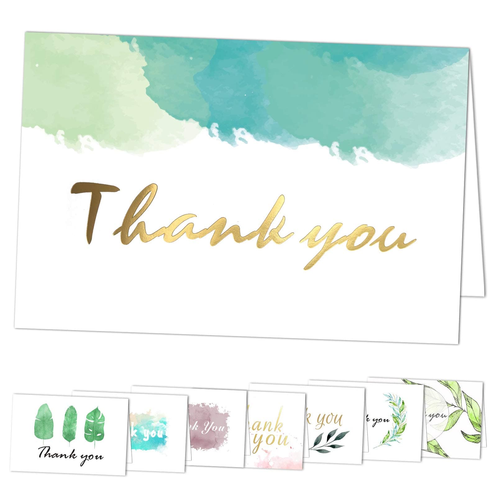 Thank You Cards 40 Pack Assorted Thank You Notes Greeting Cards with Envelopes for All Occasion,Your Wedding, Graduation, Baby Shower, Bridal Party,Anniversary, Business, 4 x 6 Inches- Blank Inside