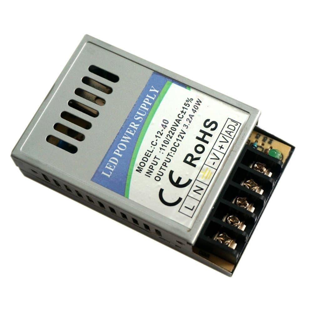 DC 12V 3.33A 40W LED Driver Switching Power Supply Transformer for LED Strip CCTV MR16 (40W)