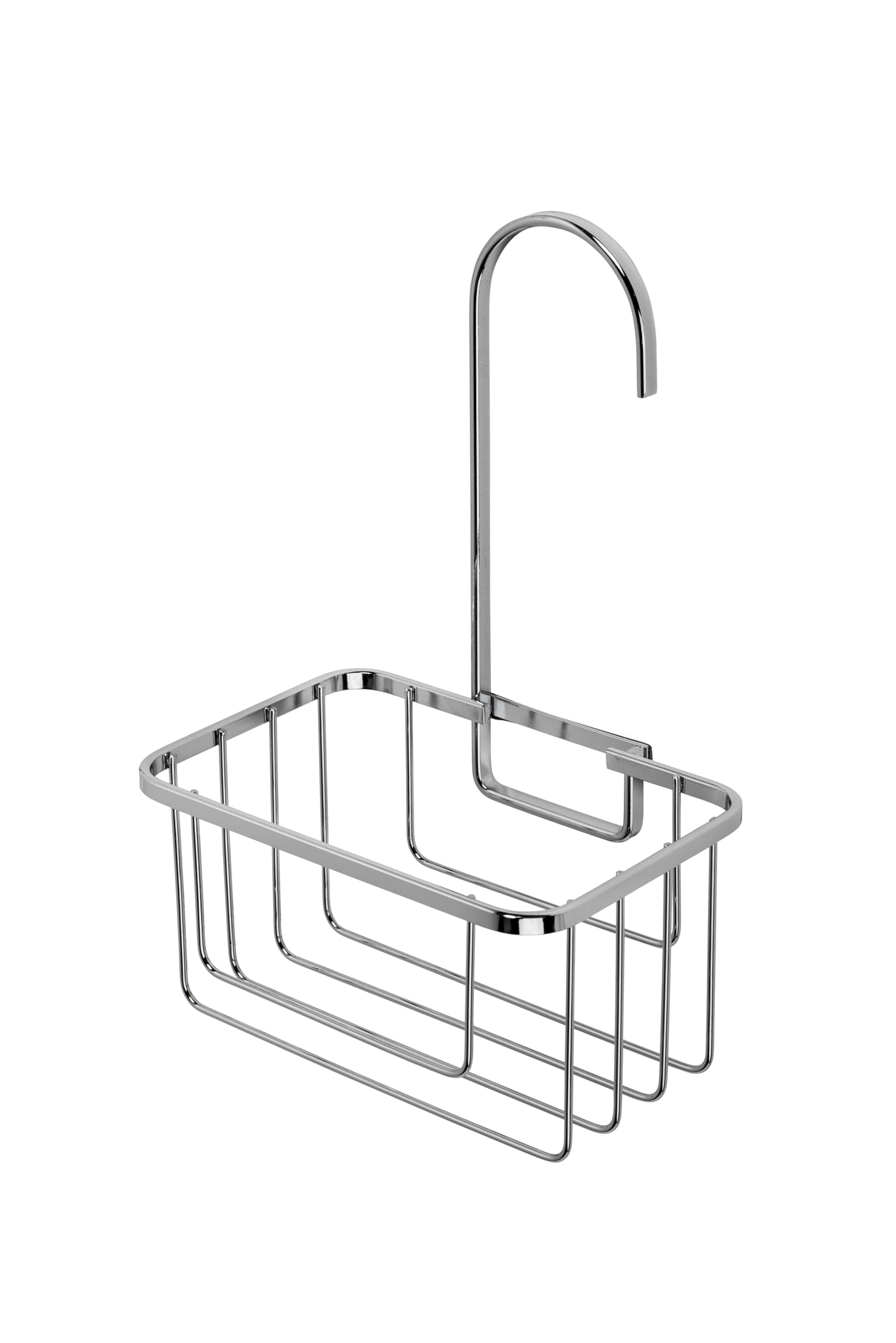 Croydex QM260441 Shower Riser Rail Hook Over Caddy, Silver by