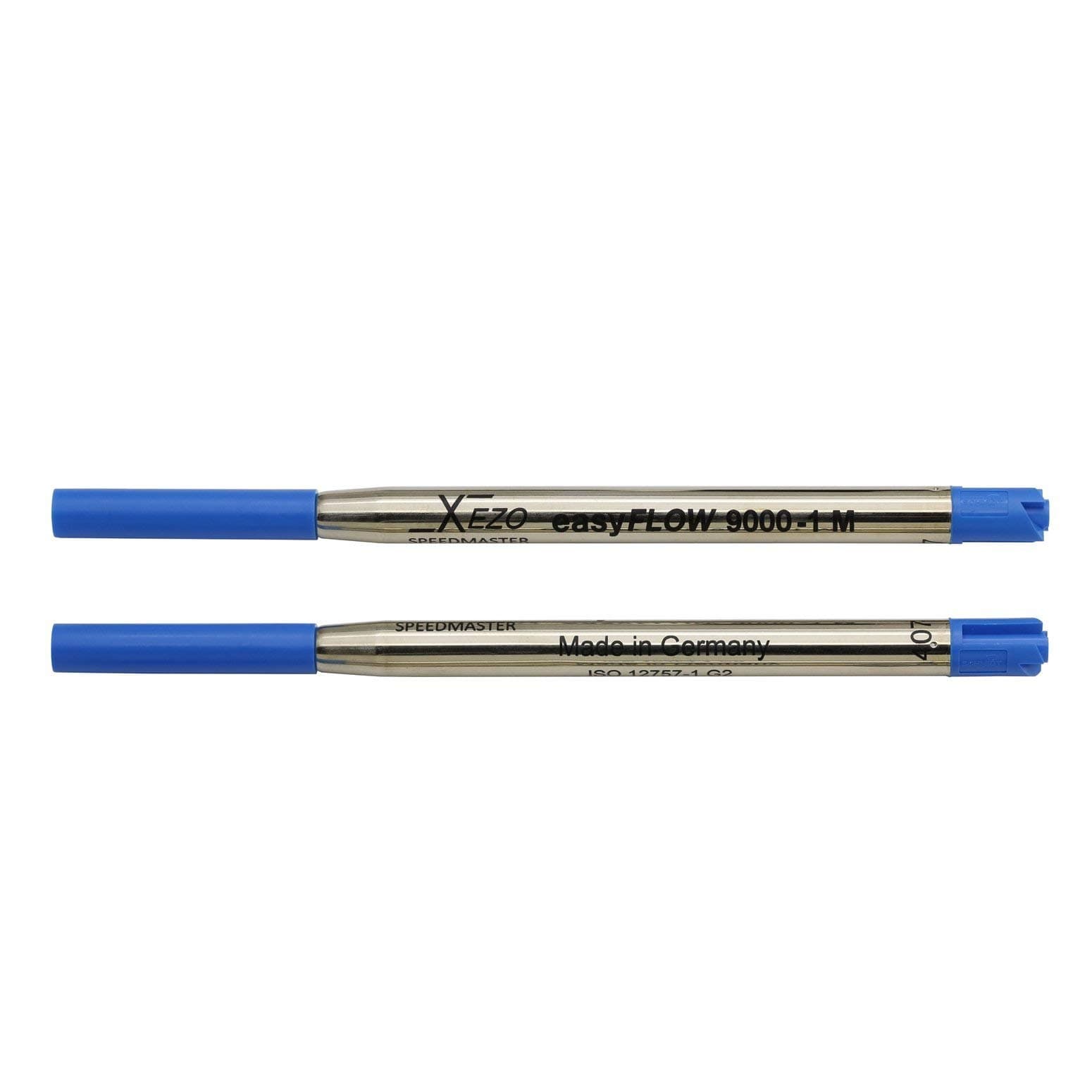 XezoPens Speedmaster Medium Ballpoint Gel Refills, Pack of 2, Blue Ink (Blue 9000-1 Ballpoint Refills)