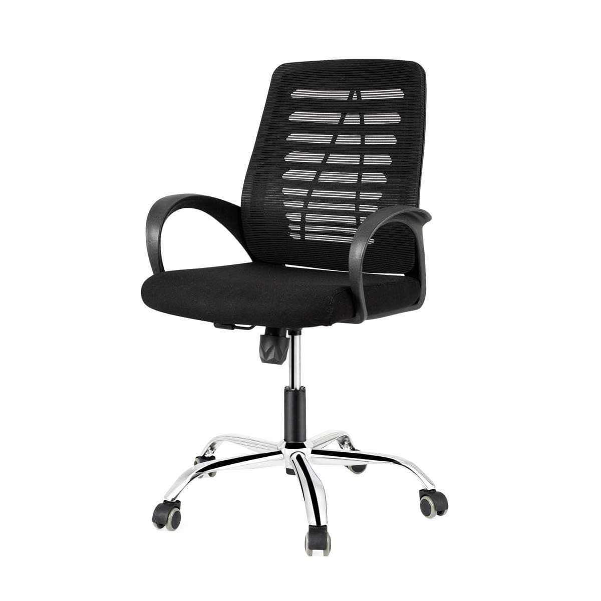 dosleeps Office Chair, Heavy Duty Comfortable V Shape Medium Back Home Office Work Computer Gaming Desk Chair, Ergonomic Design, Tilt Mechanism, 360 Degree Swivel, Max Weight Capacity 150kg, Black