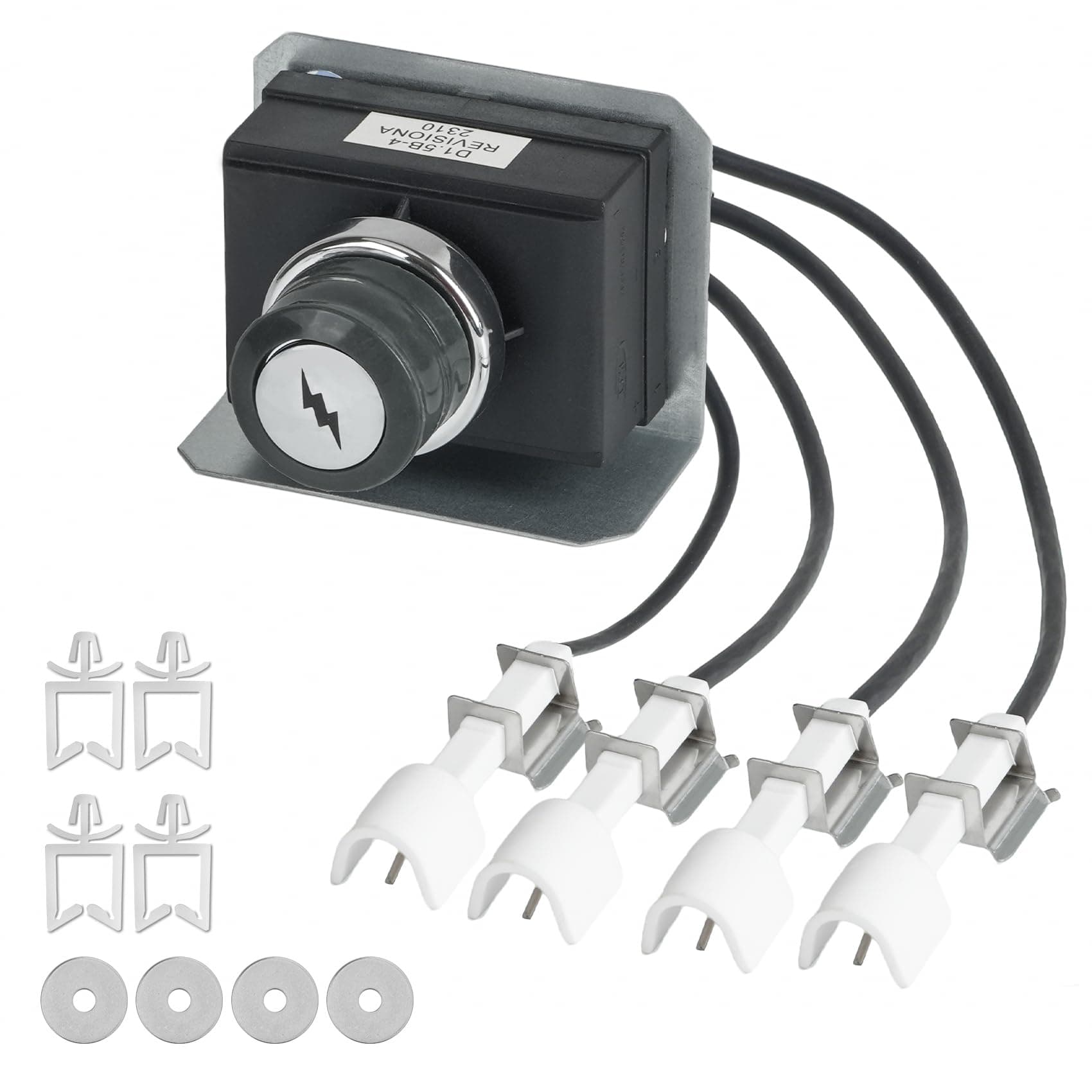 onlyfire 7629 Grill Igniter Kit Fits for Weber Genesis 330 Series Gas Grill with Front Mounted Control Panel (2011 - Newer), Electronic Igniter, Electrodes Ignition Kit Replacement