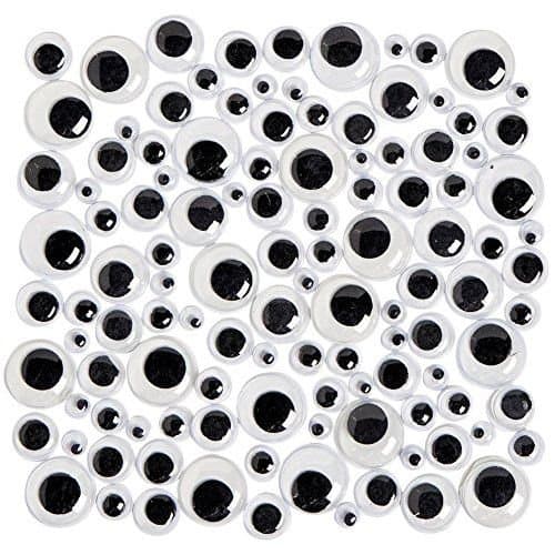 ADRIENNE VITTADINIIfavor123 Wiggle Eyes for Creative DIY Projects - Bulk Pack of Multiple Sizes White and Black Googly Eyes for Crafts (500)