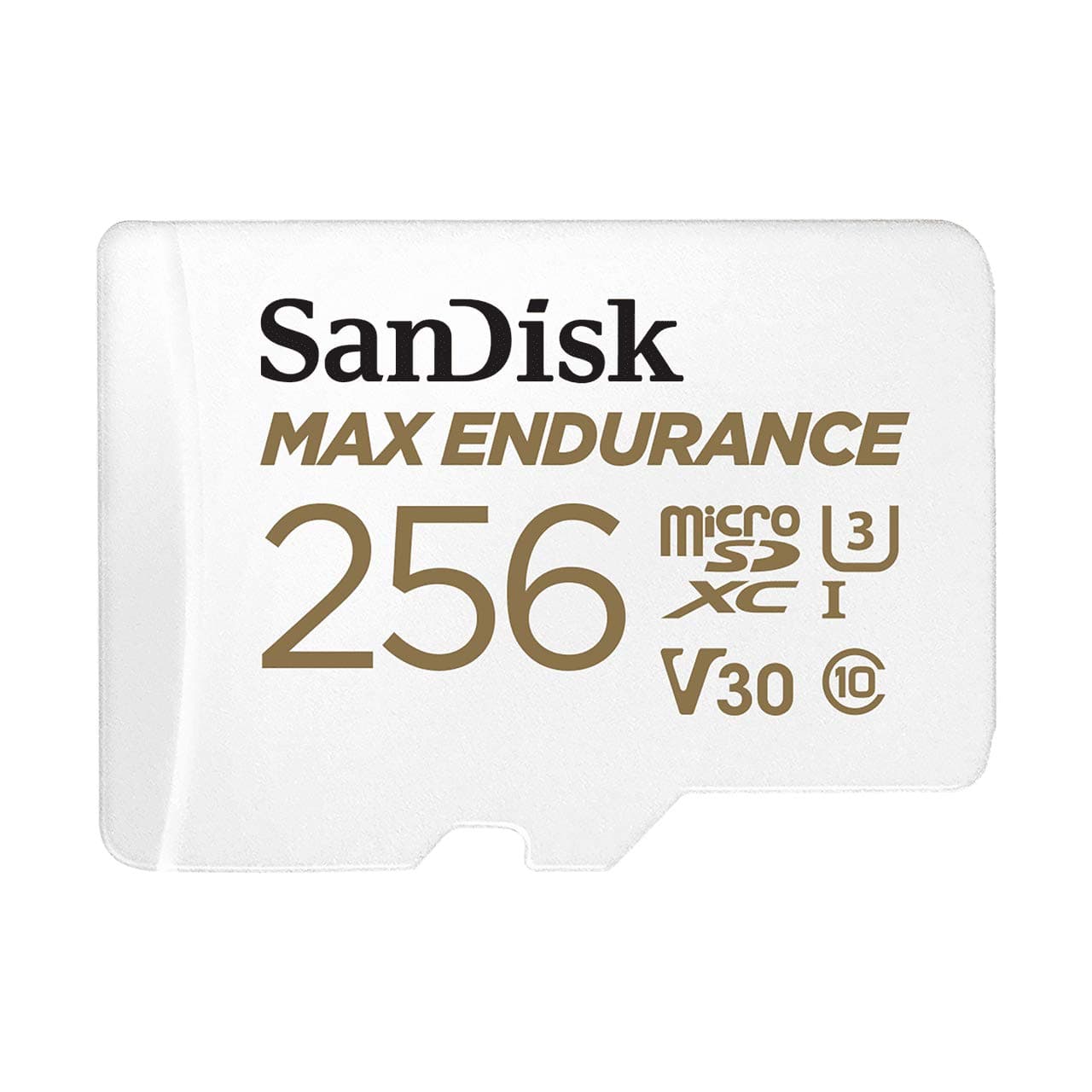 SANDISK 256GB MAX Endurance microSDXC Card with Adapter for Home Security Cameras and Dash cams - C10, U3, V30, 4K UHD, Micro SD Card - SDSQQVR-256G-GN6IA